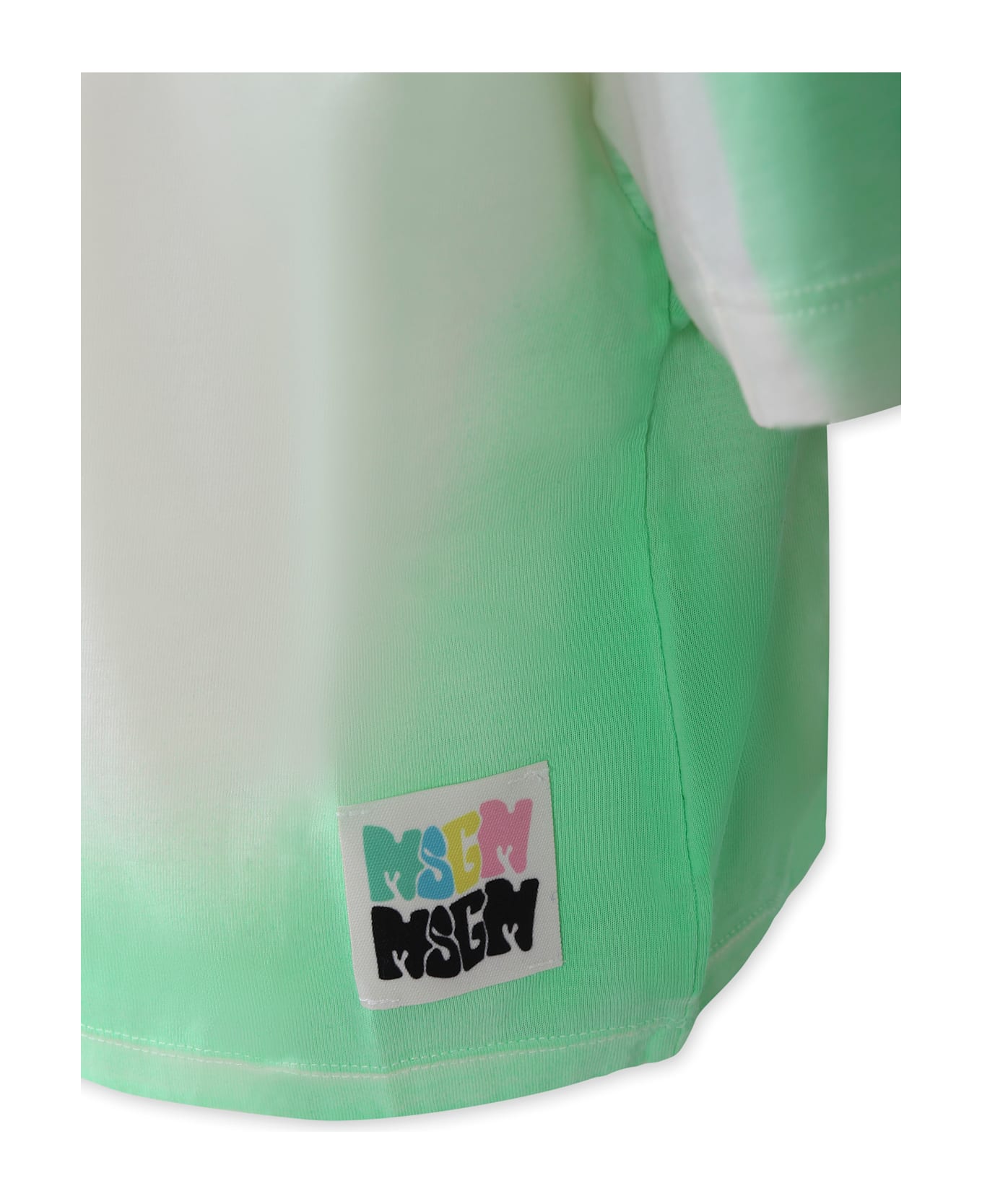 MSGM Green T-shirt For Girl With Logo - Green