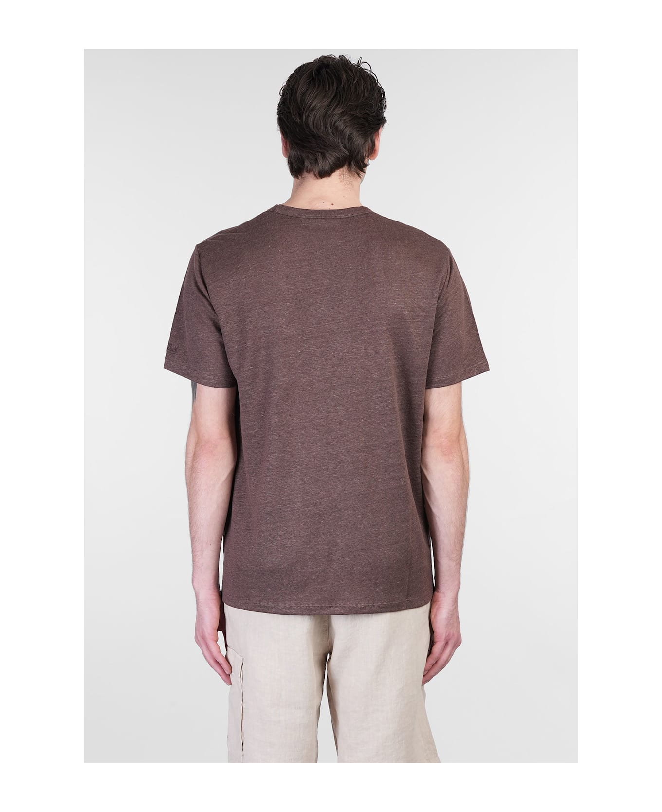 MC2 Saint Barth Ecstasea N T-shirt In Brown Linen - brown