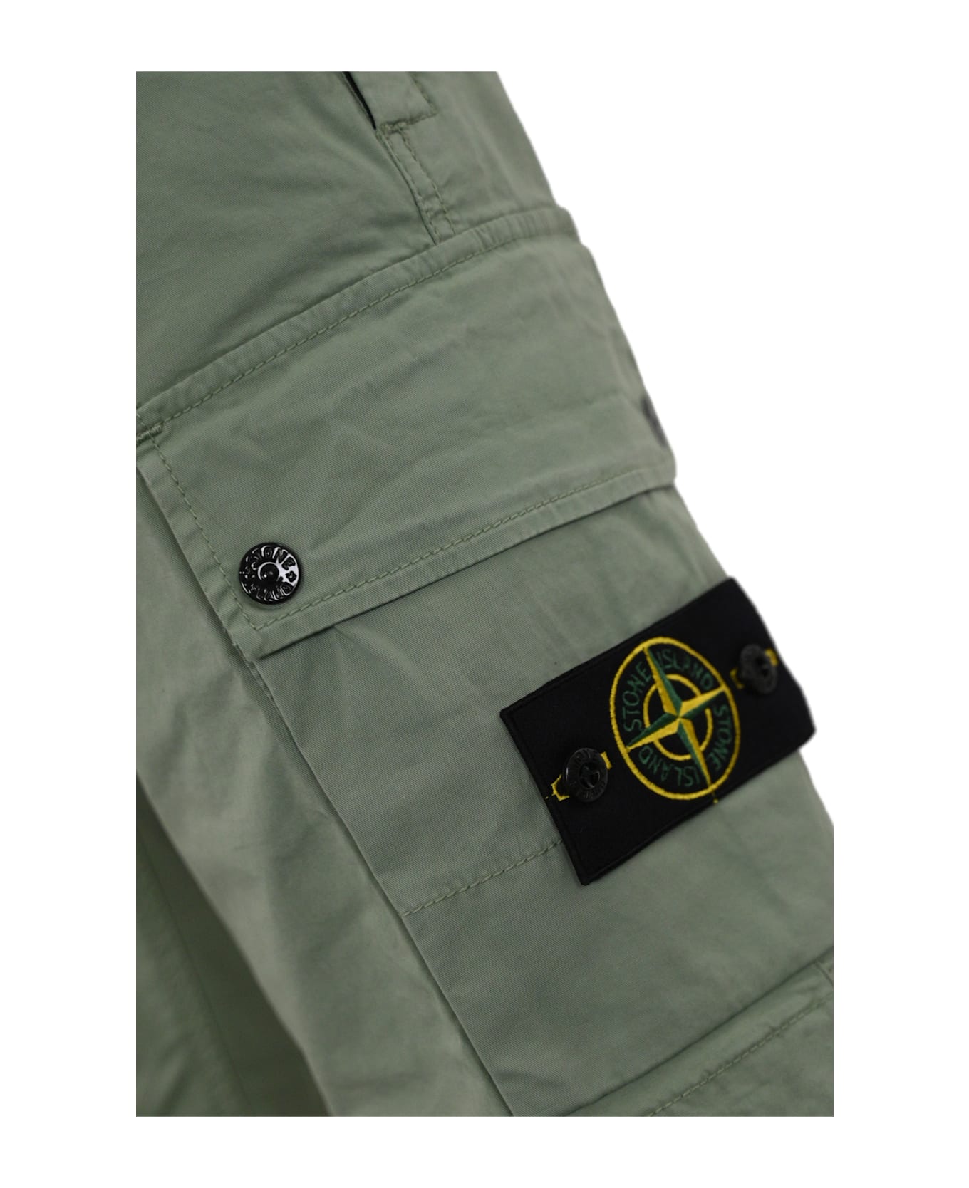 Stone Island Bermuda L100011 Cotton Twill Stretch Sage - Sage