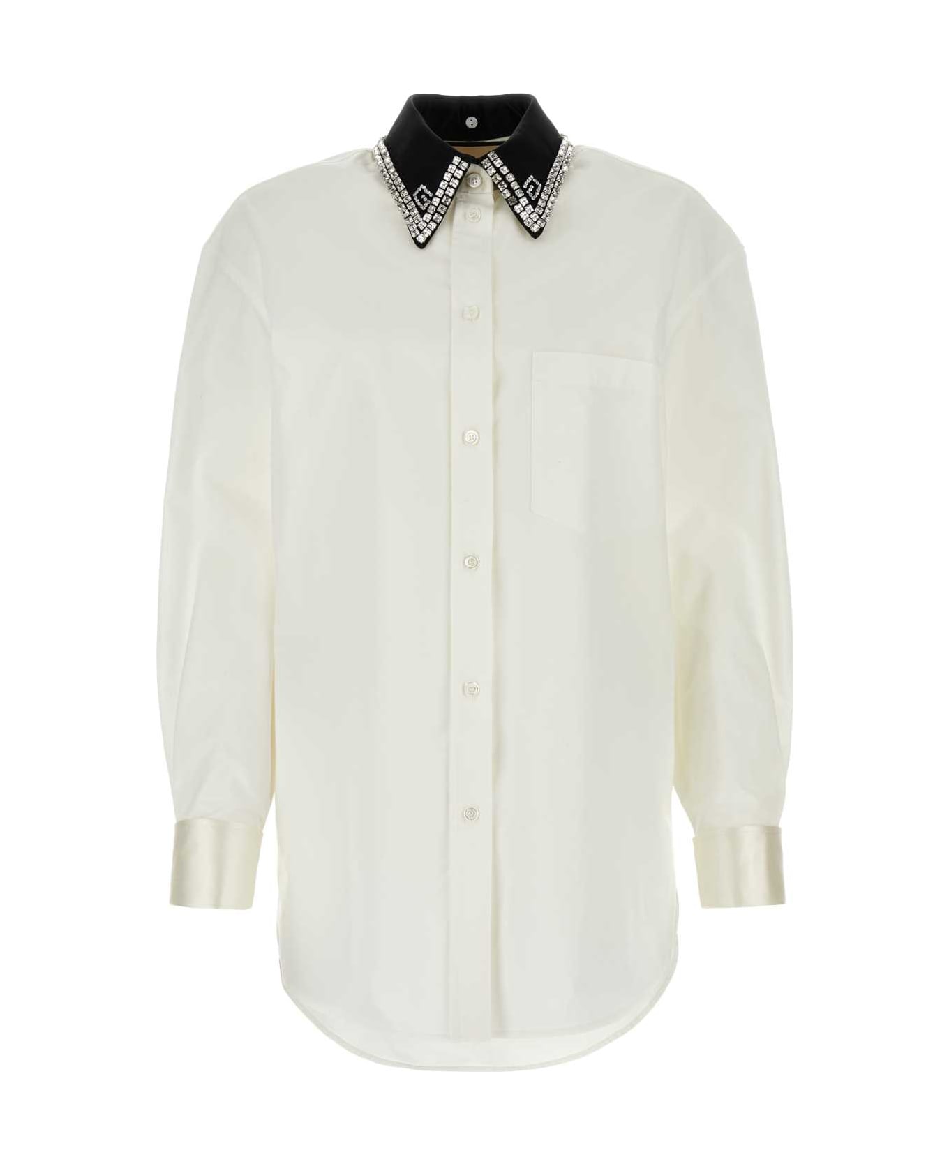 Gucci White Poplin Shirt - PEARLMIX