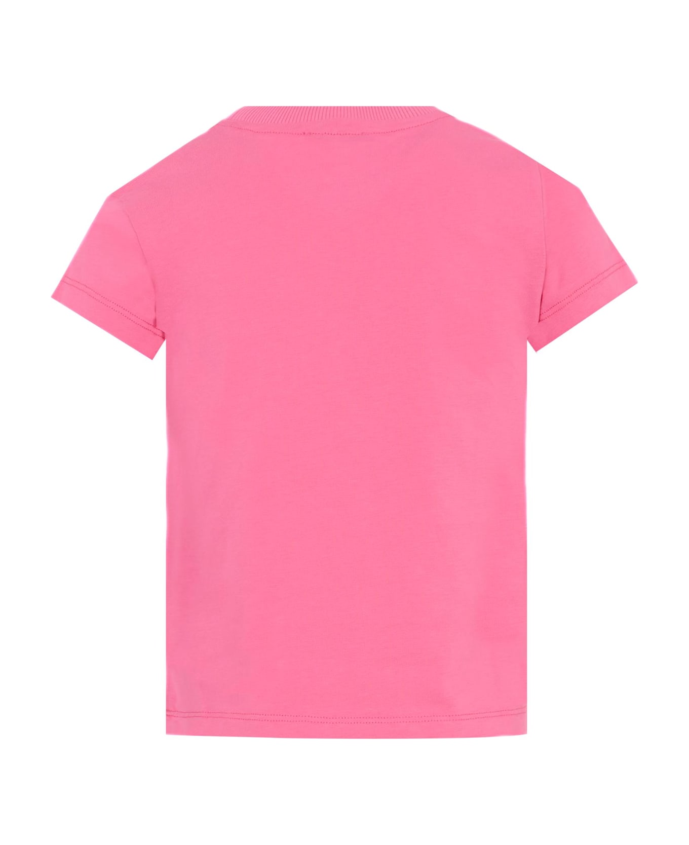 Moschino Fuchsia T-shirt For Girl With Logo - Fuchsia