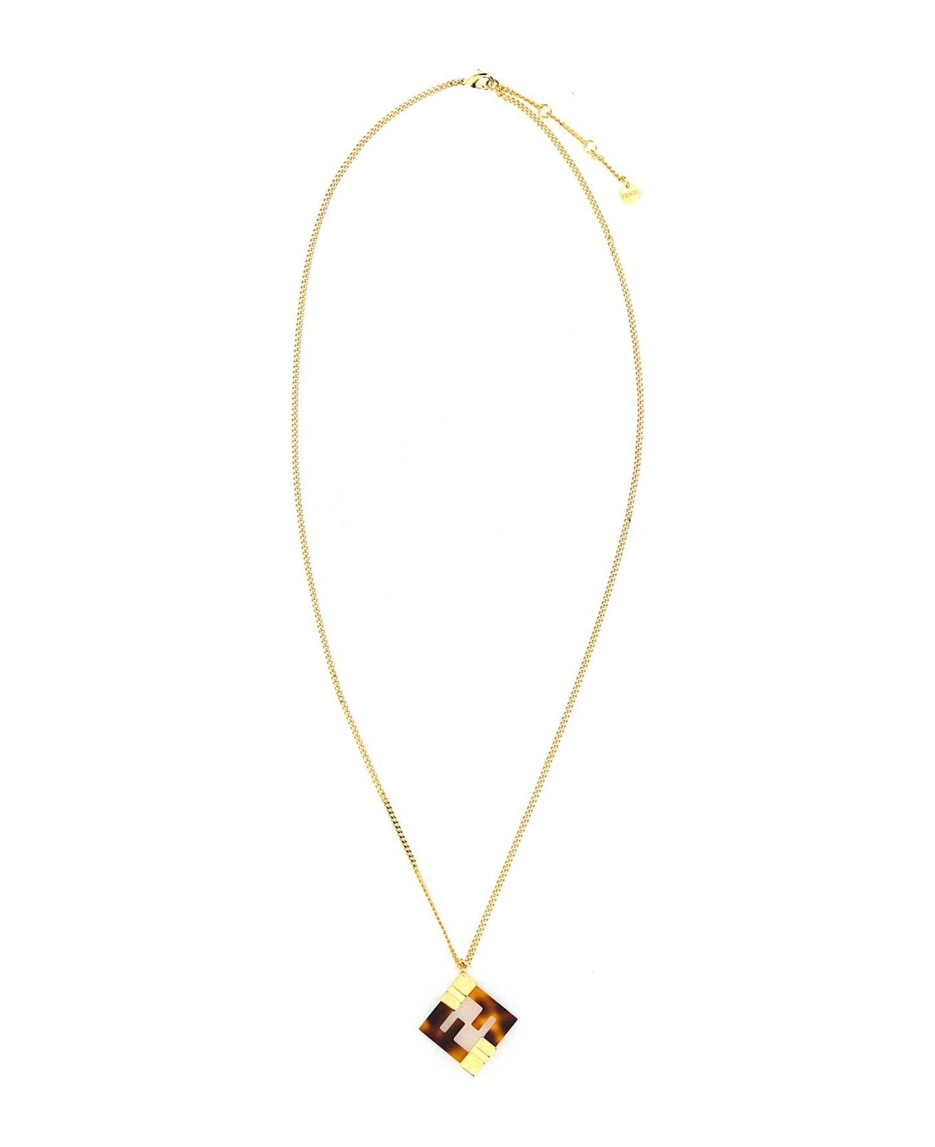 Fendi Printed Plexiglass And Metal Forever Fendi Necklace - OROSOFTTARTARUGA