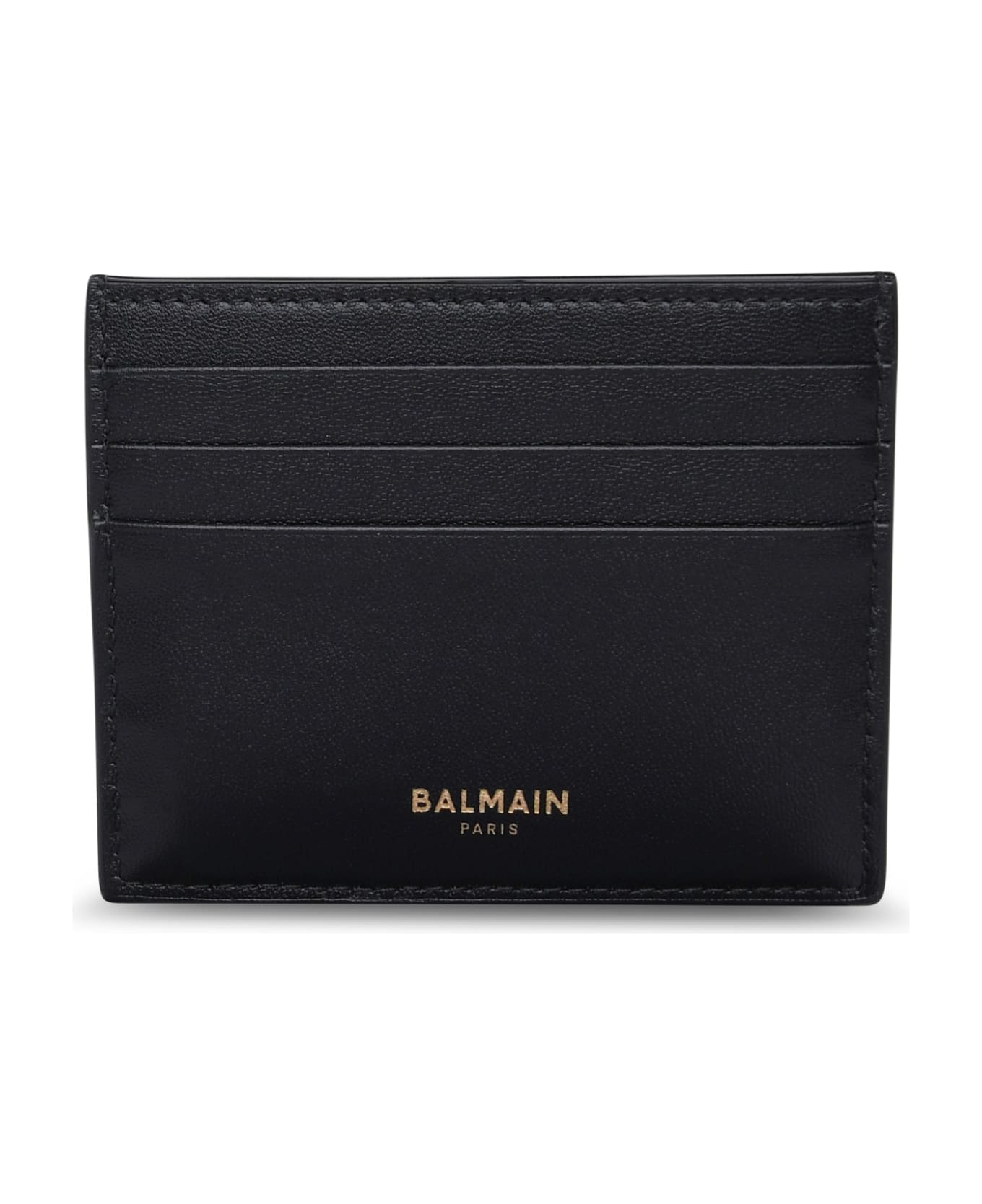 Balmain Black Leather 'bbuzz' Cardholder - Black