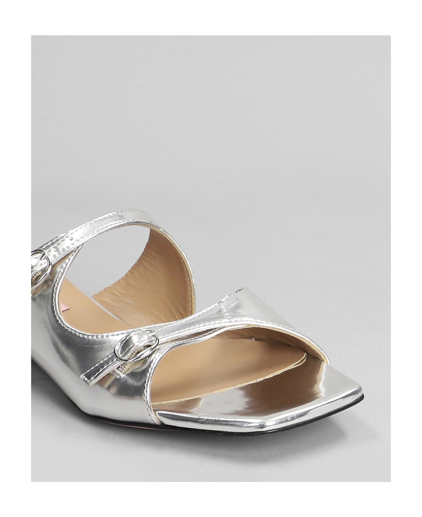 Marc Ellis Flats In Silver Leather - silver