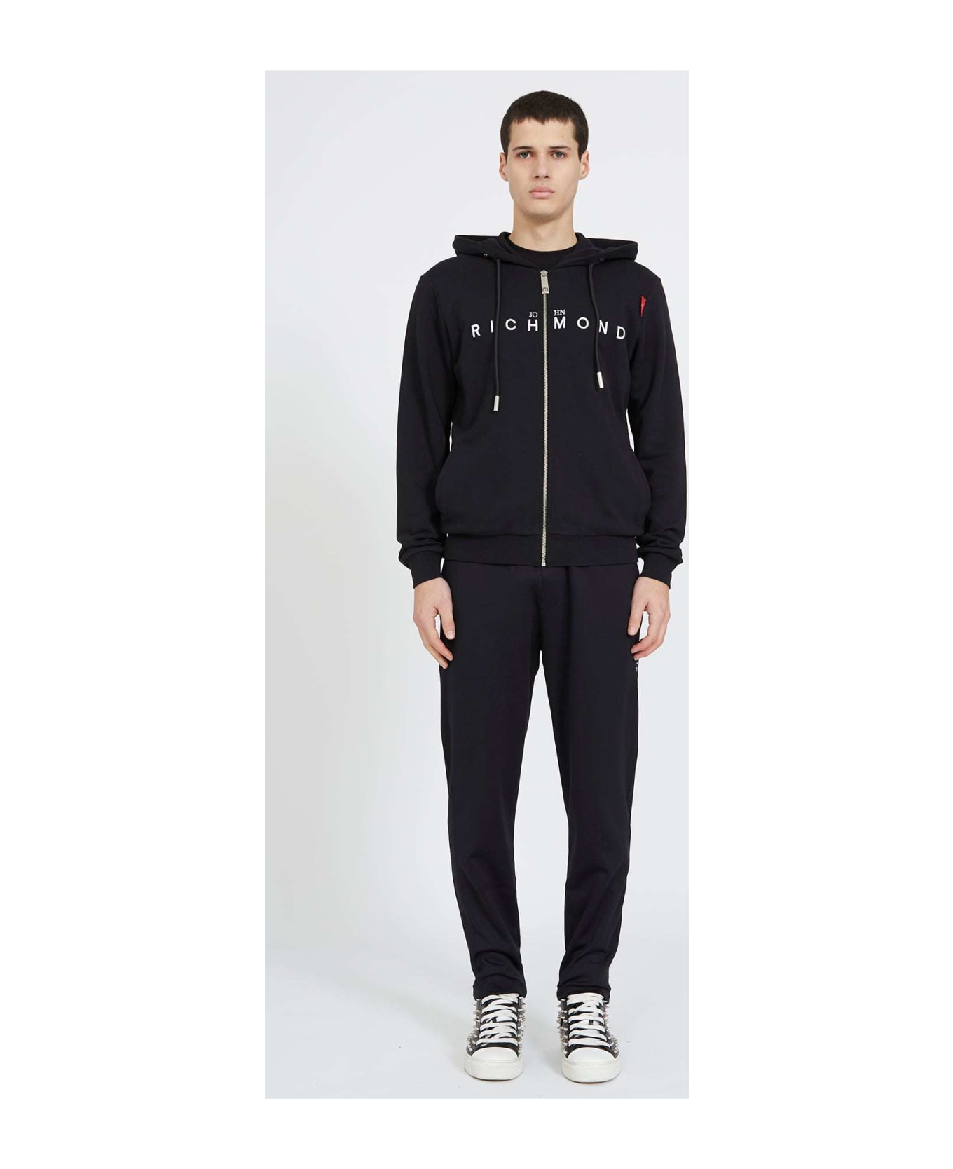 John Richmond Jogging Pants With Logo On The Front - Nero