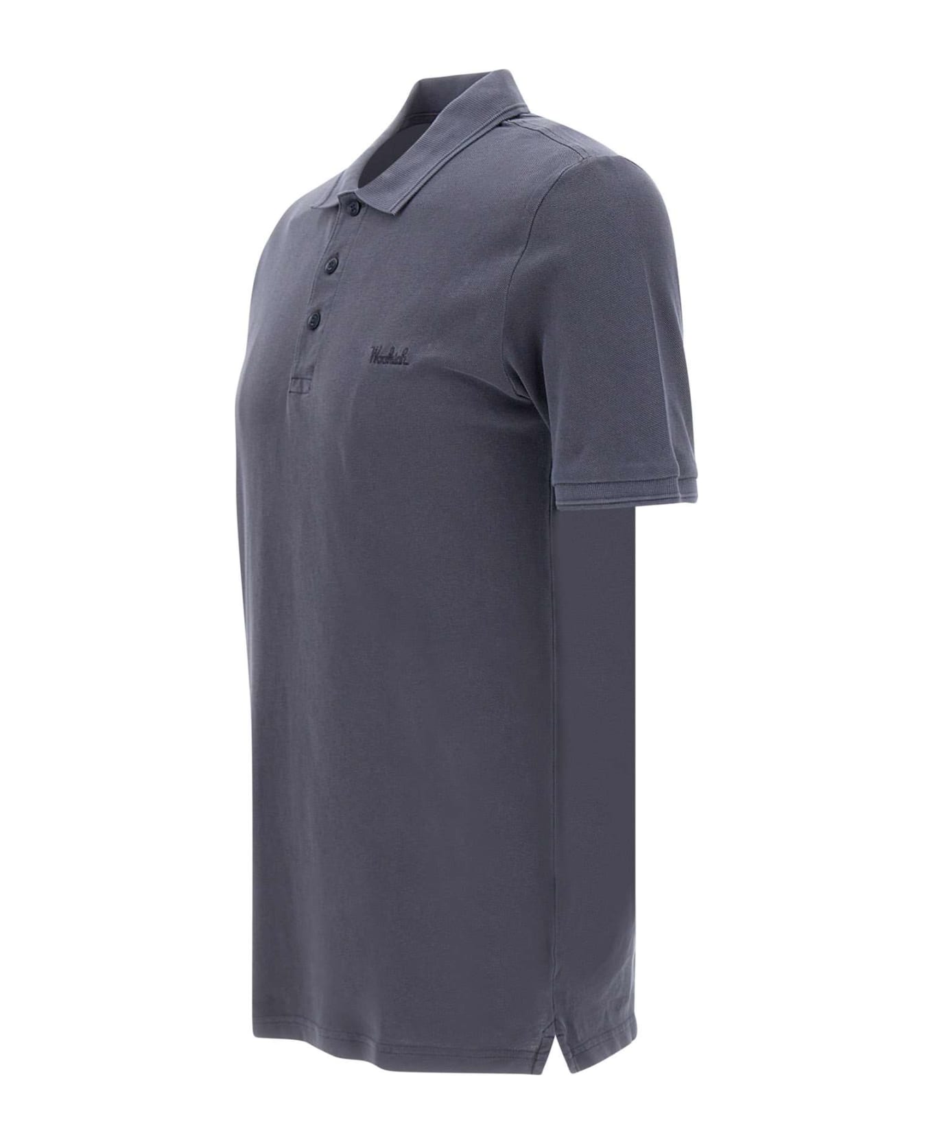 Woolrich "mackinak" Cotton Piquet Polo Shirt - BLUE