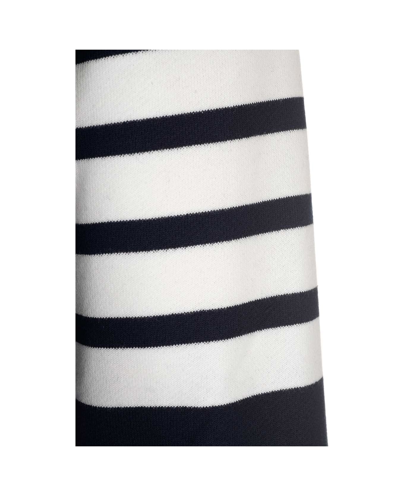 Thom Browne Blue 
4-bar
 Crewneck Sweatshirt - navy