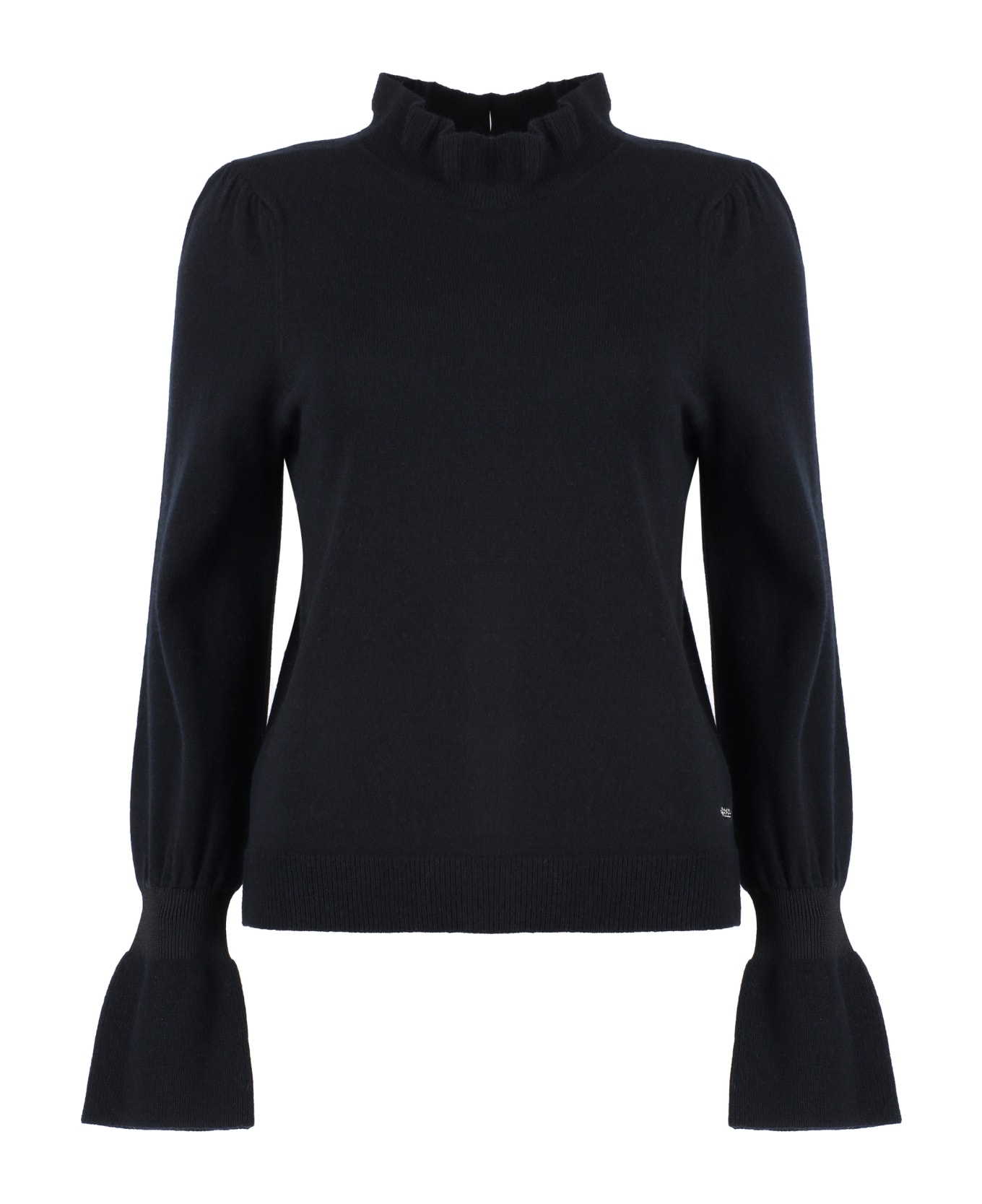Hugo Boss Ribbed Cashmere And Wool Sweater - black