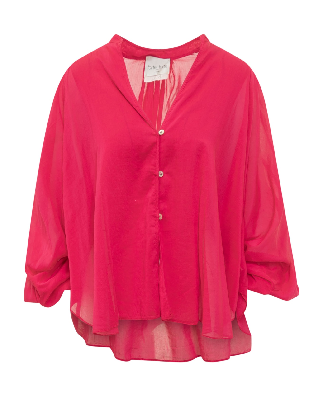 Forte_Forte Variety Shirt - RED RUBY ブラウス