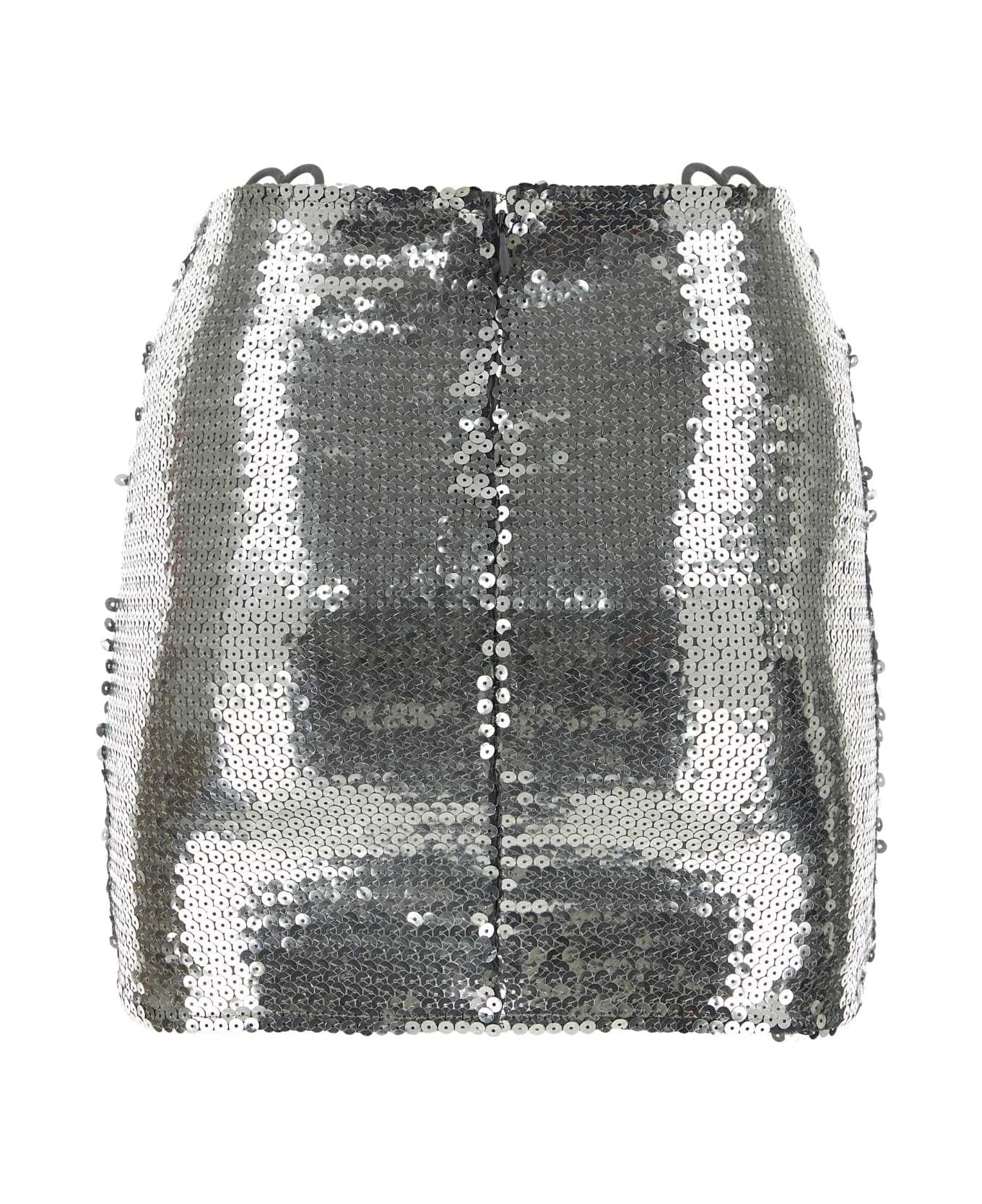 Nensi Dojaka Silver Sequins Mini Skirt - MSIL