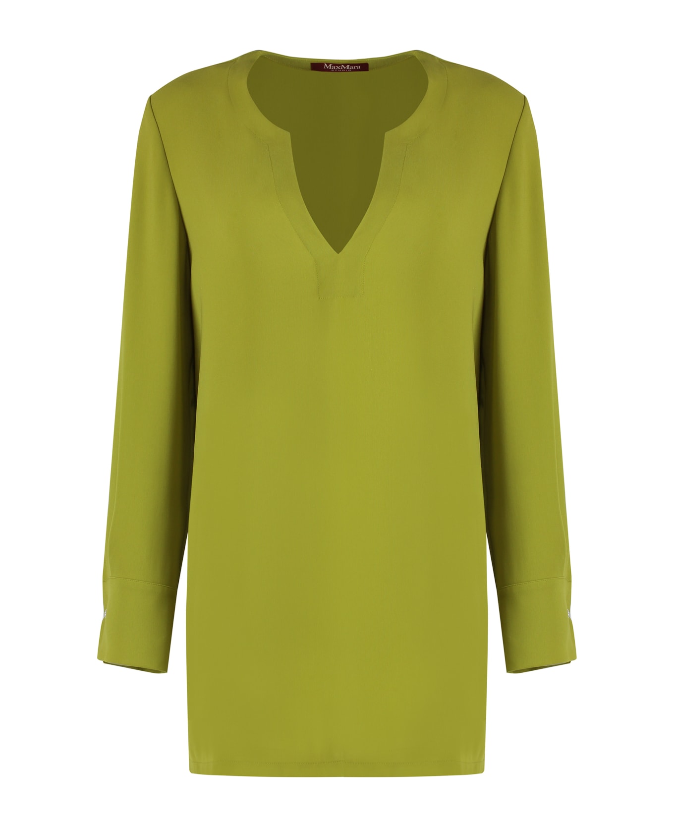 Max Mara Studio Oboli Crêpe Blouse - green