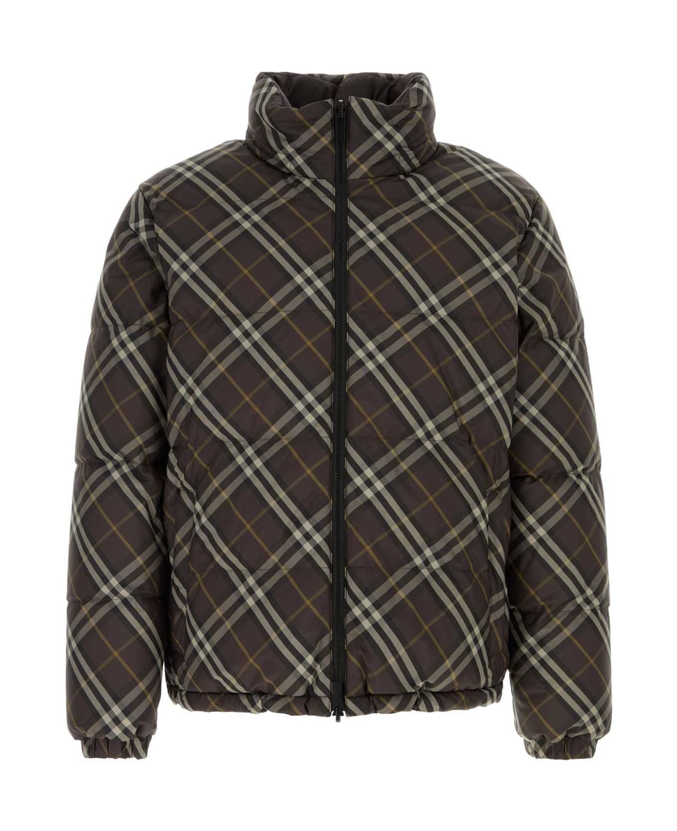 Burberry Printed Polyester Reversible Snowdon Down Jacket - TRUFFLEIPCHECK