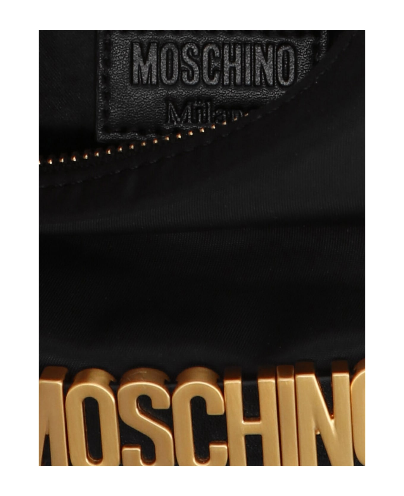 Moschino Logo Clutch Bag - Black  