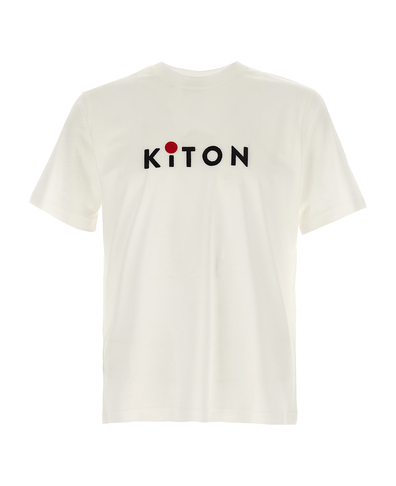 Kiton Logo Embroidery T-shirt - White