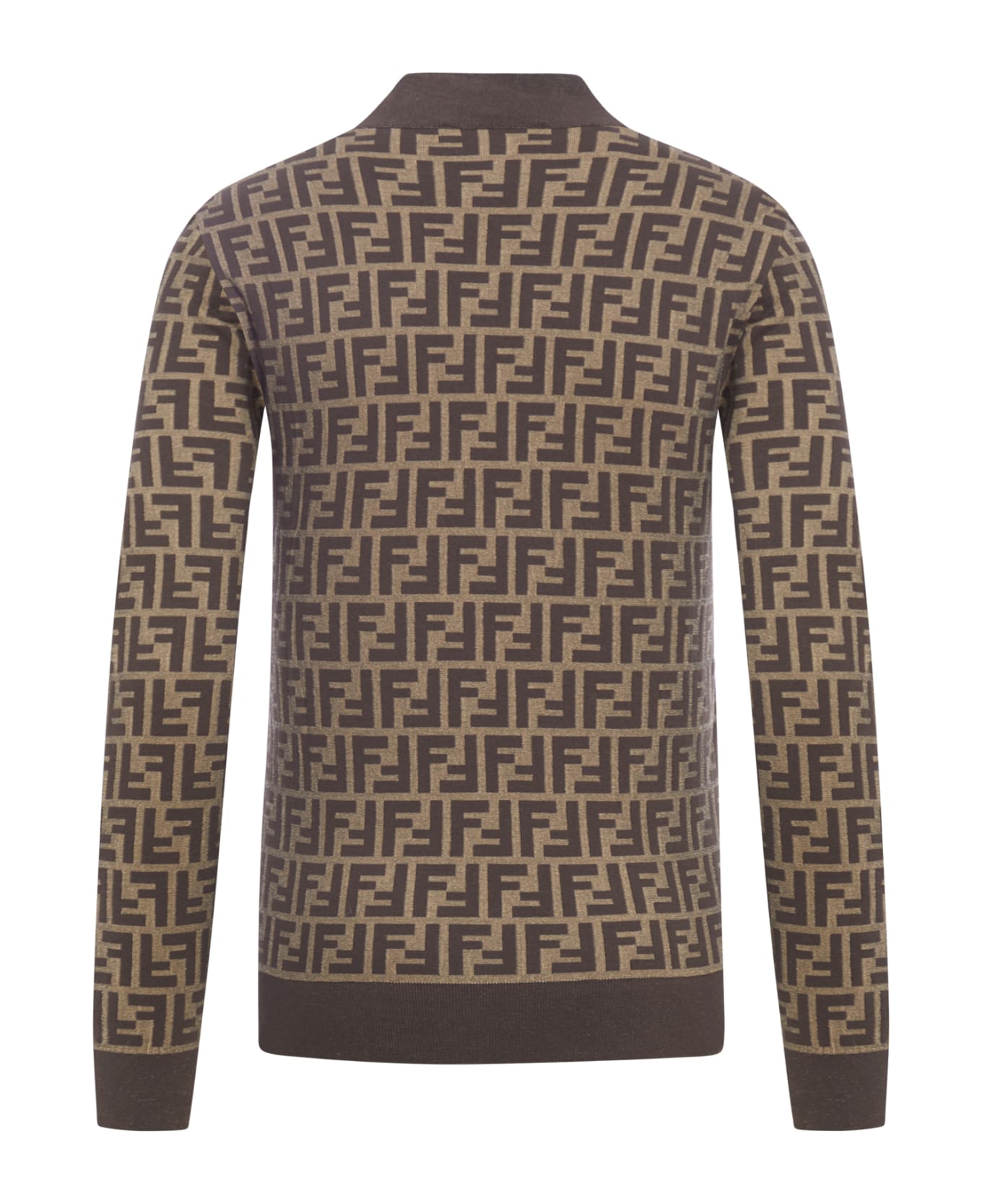 Fendi Pull Ff Istit. Cotton Knit - Gge Tobacco