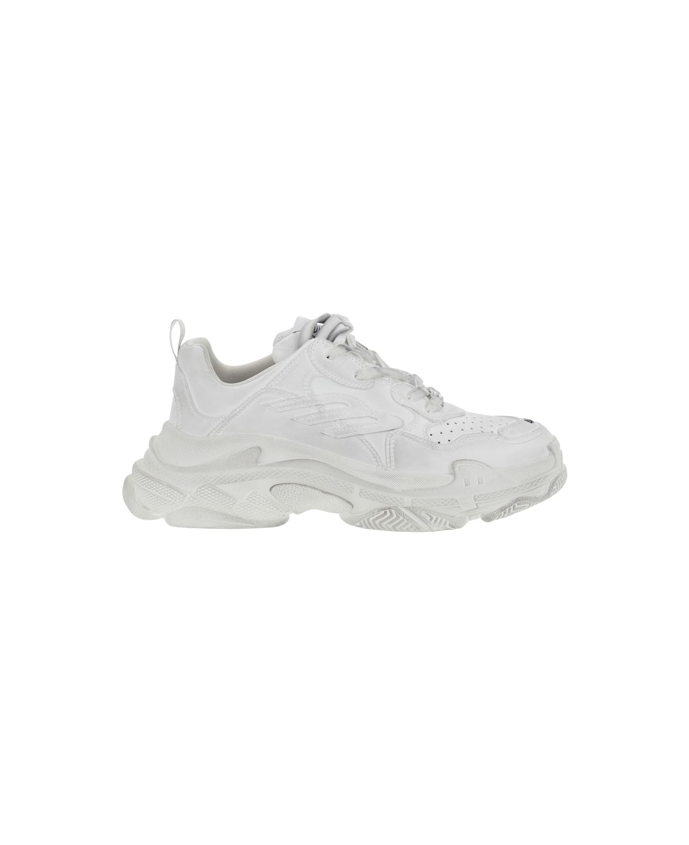 Balenciaga Triple S Sporty Sneakers - White