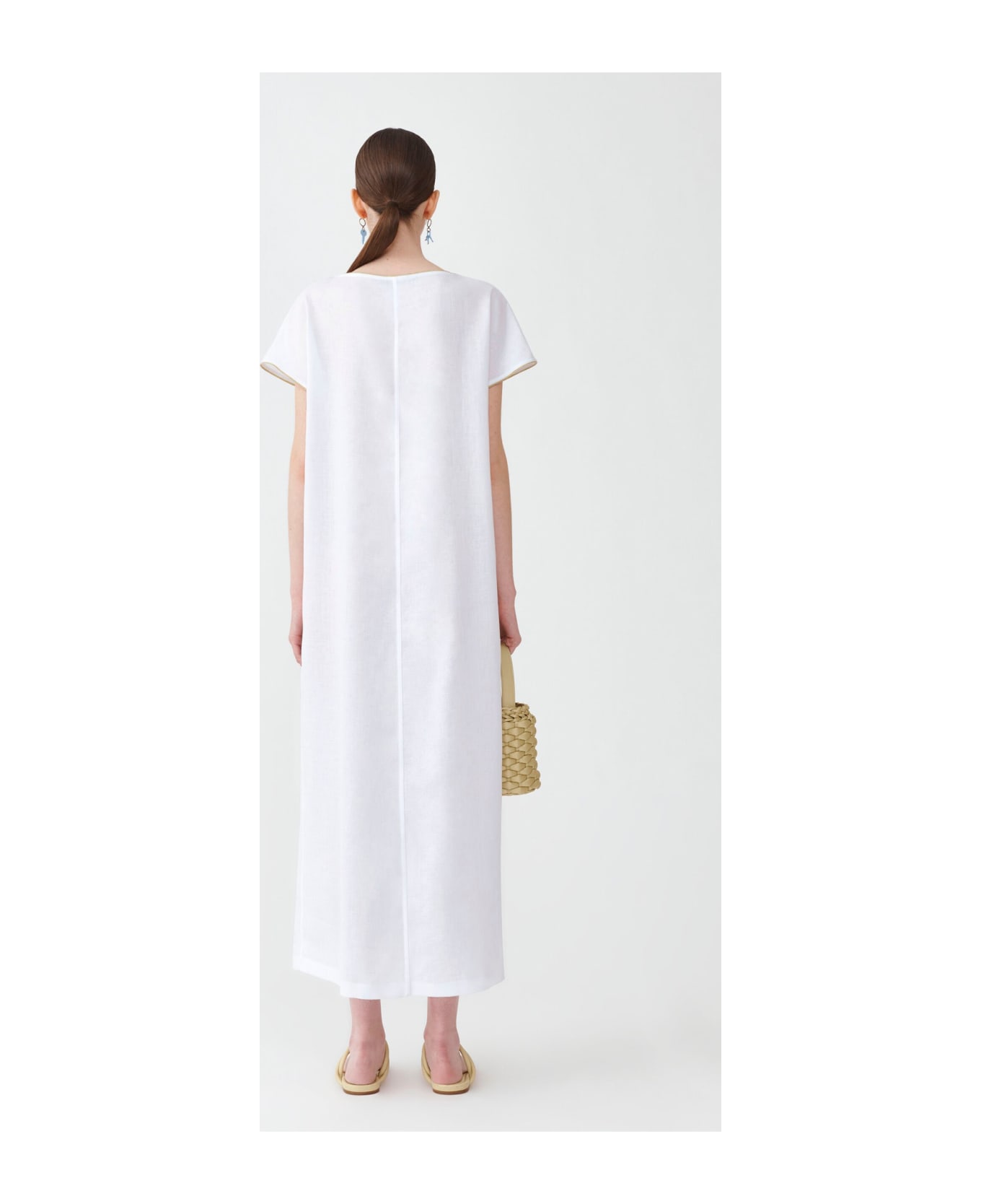 Fabiana Filippi White Linen Dress - BIANCO OTTICO