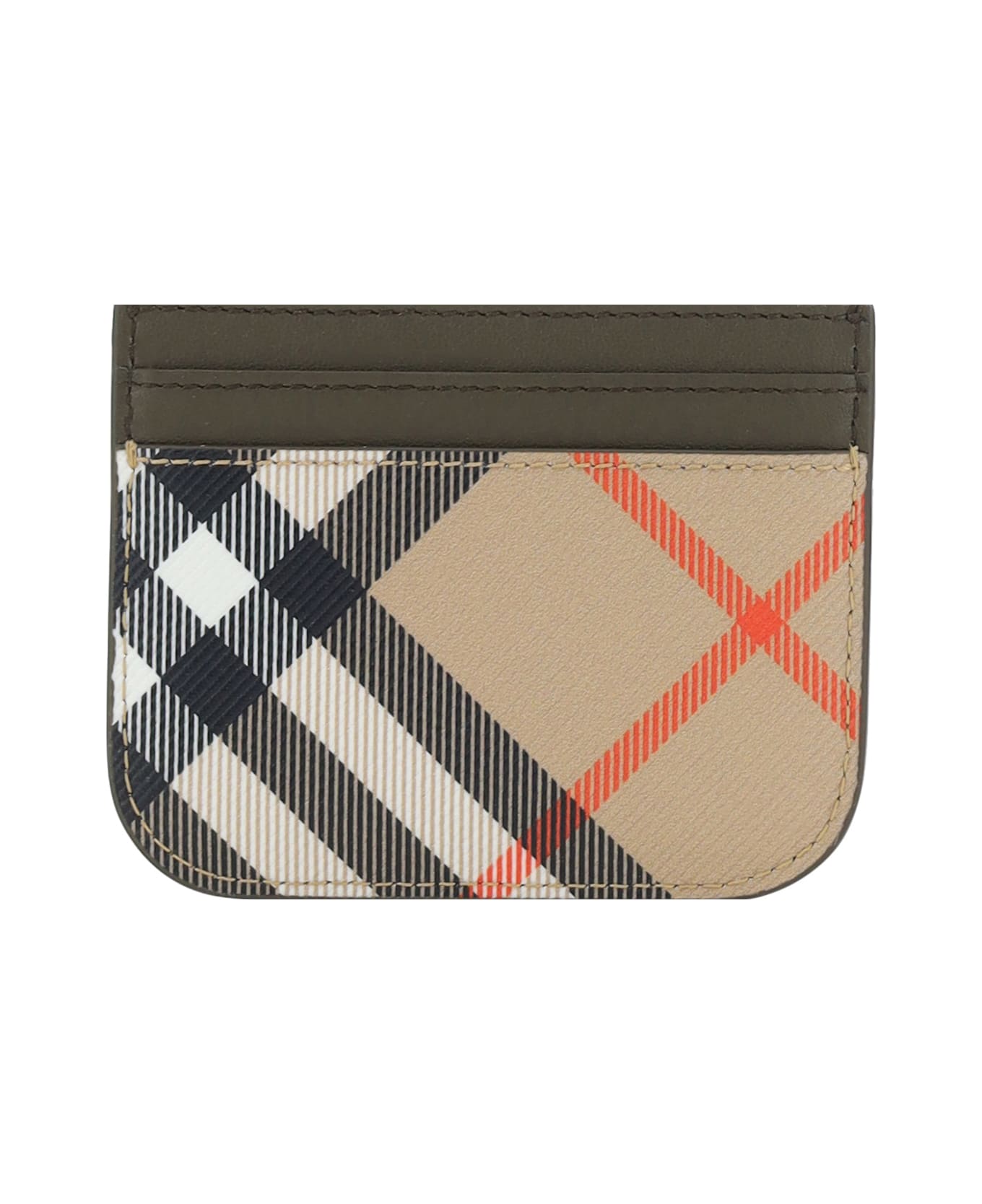 Burberry 'sandon' Beige Leather Card Holder - Sand