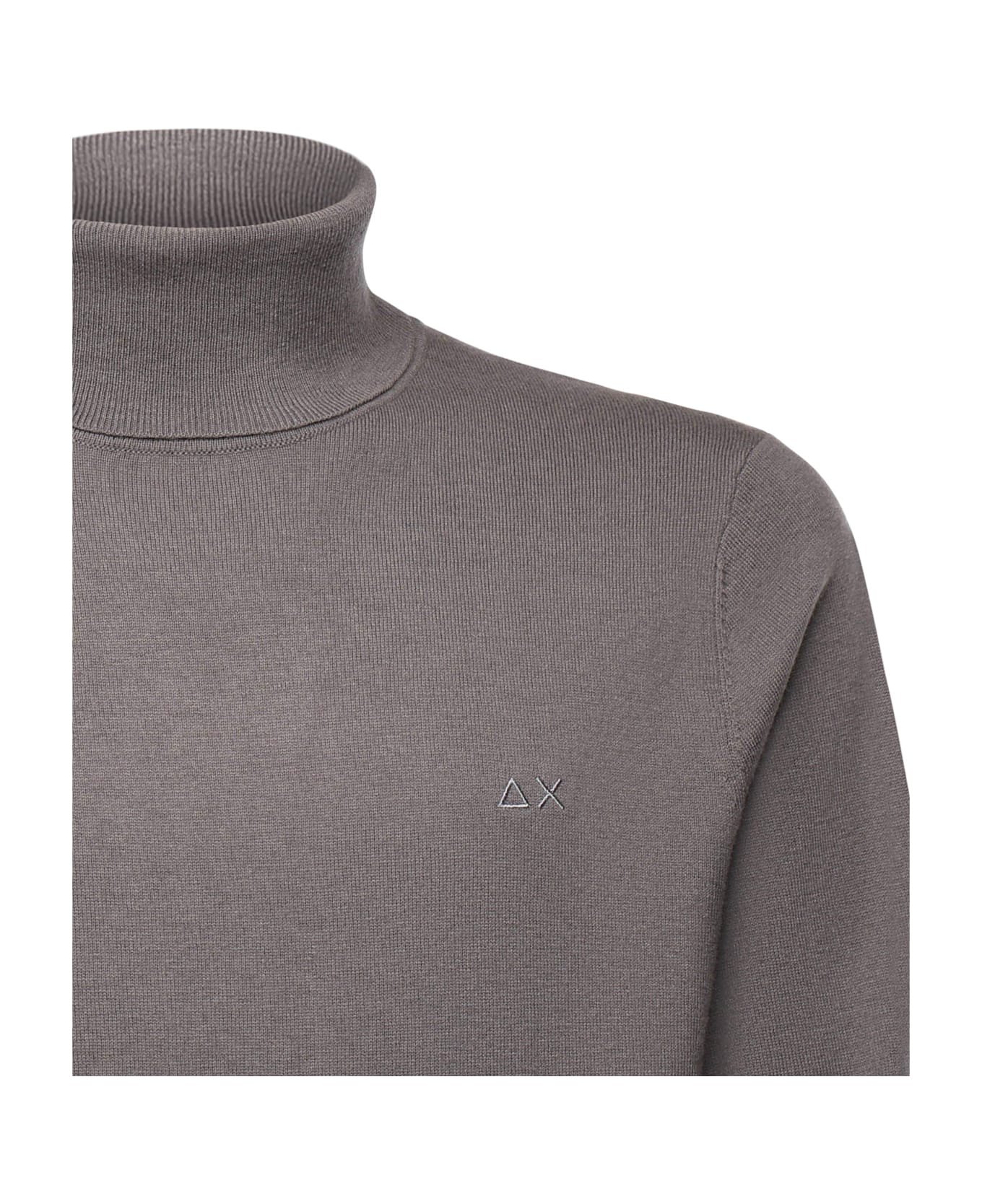 Sun 68 Cotton And Wool Turtleneck Sweater - Grey