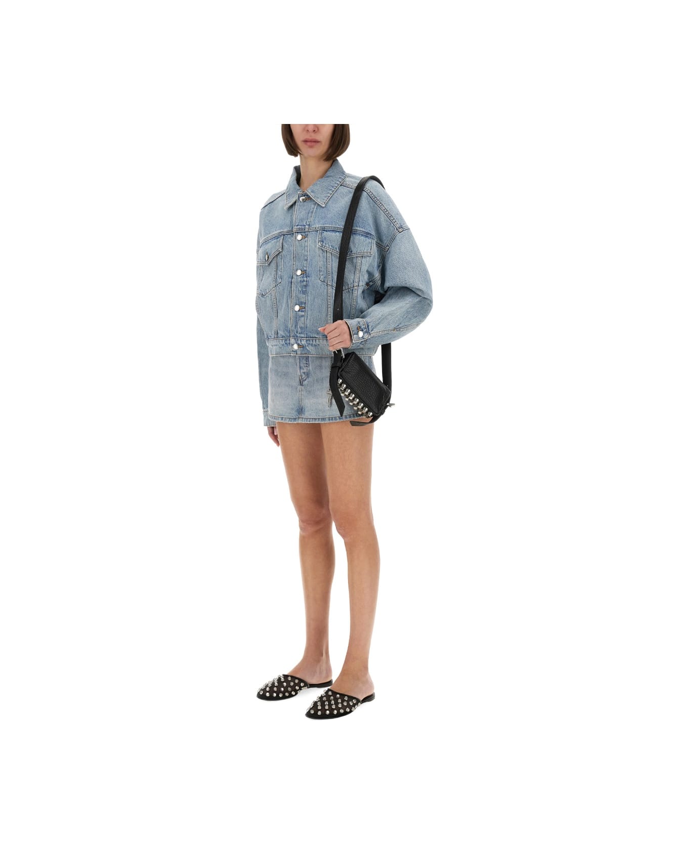 Alexander Wang Denim Clip-on Trucker Jacket - DENIM