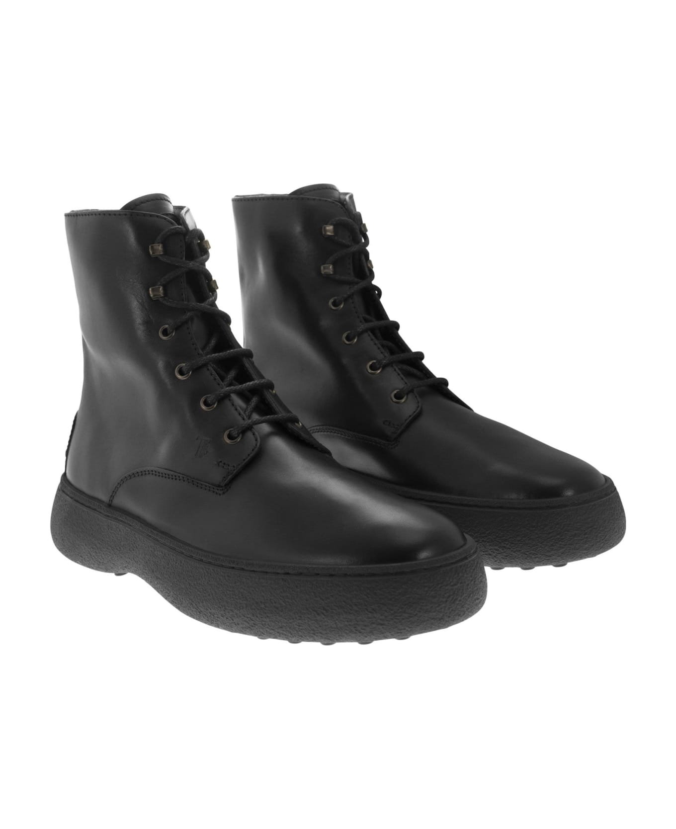 Tods Leather Lace Up Boot Italist 