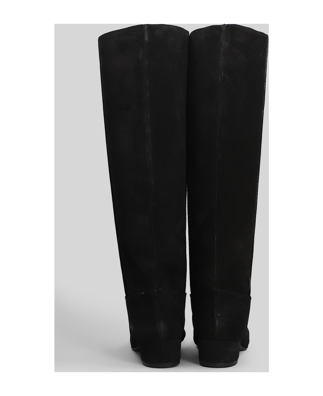 Fabio Rusconi Low Heels Boots In Black Suede - black