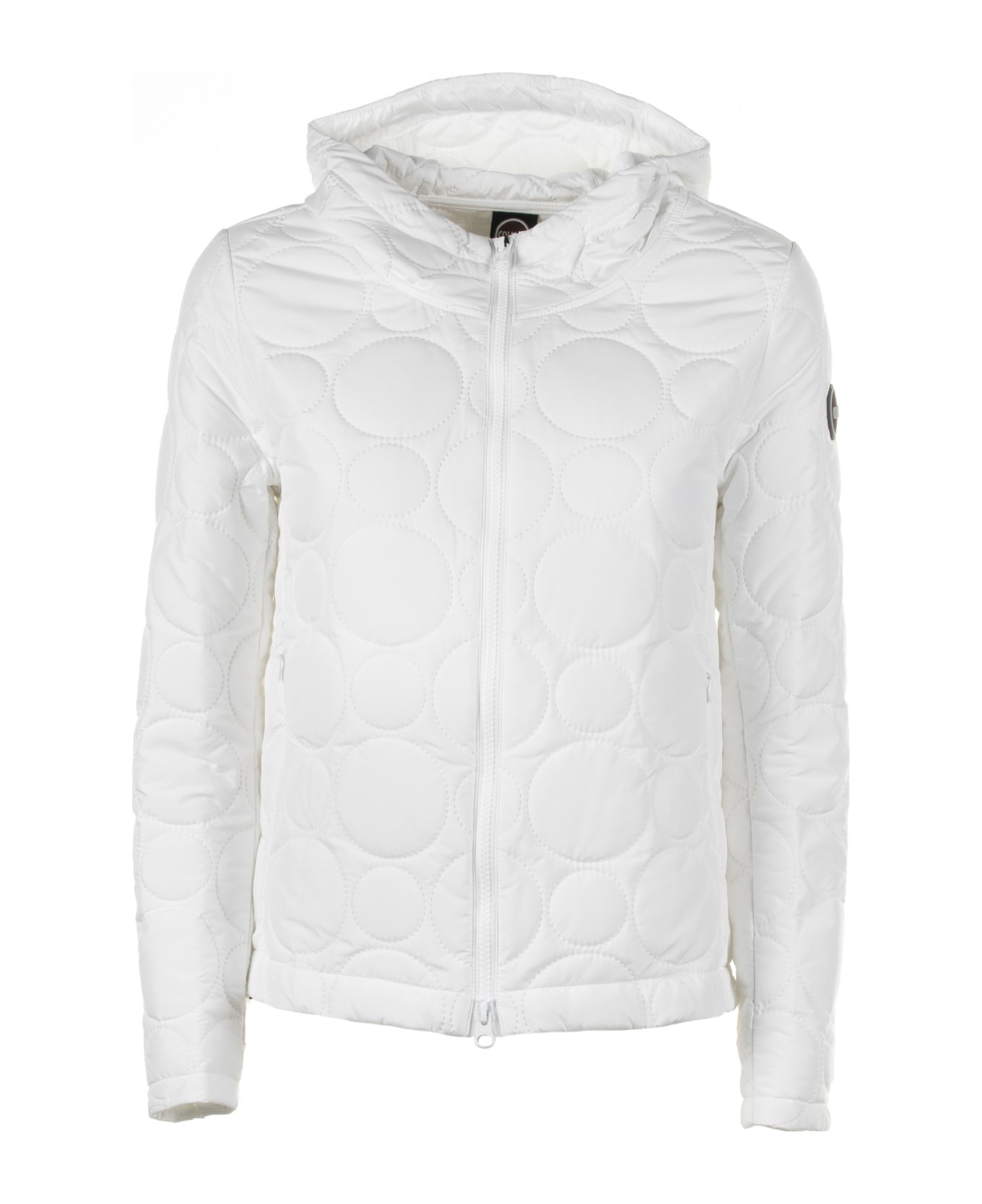 Colmar Jacket With Hood And Circular Quilting - BIANCO