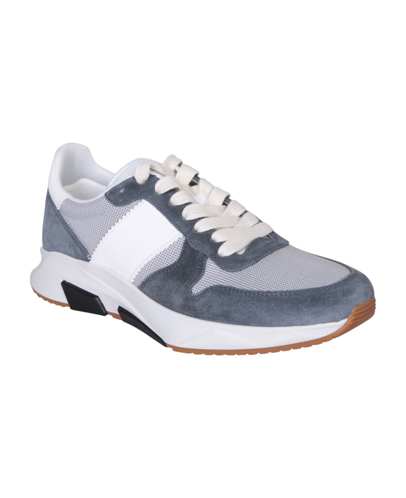 Tom Ford Yagga White Sneakers - Blue