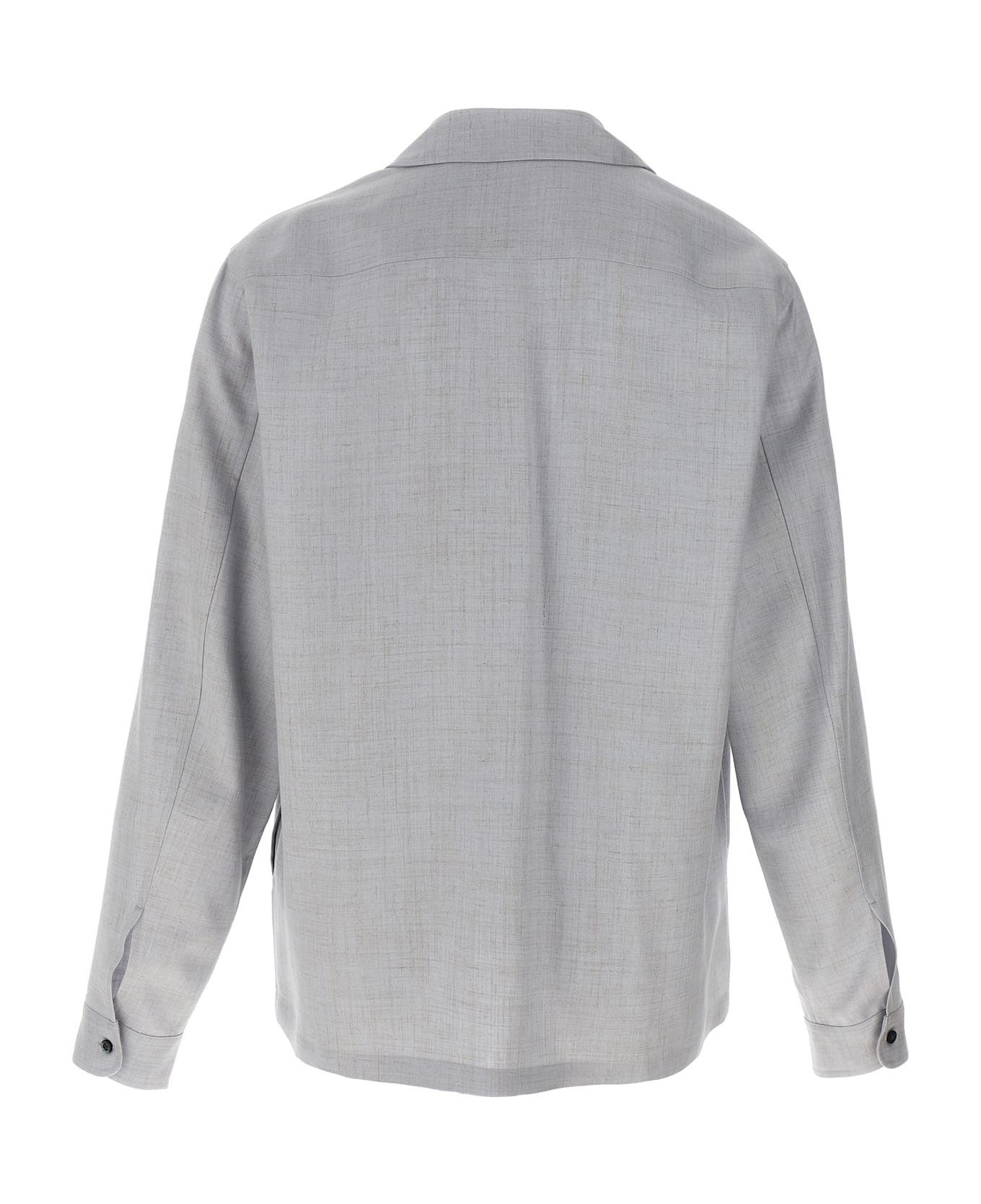 Berluti 
embroidered Scritto
 Overshirt - Gray