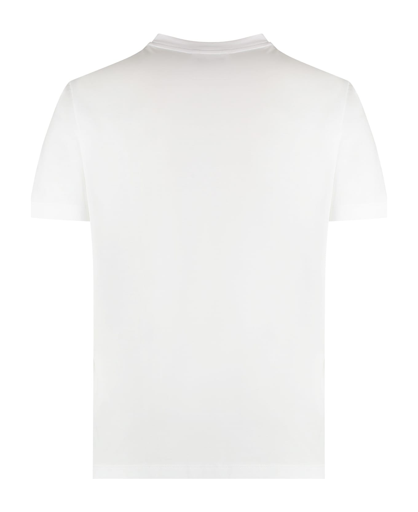 Emporio Armani Blend Cotton Crewneck T-shirt - White シャツ