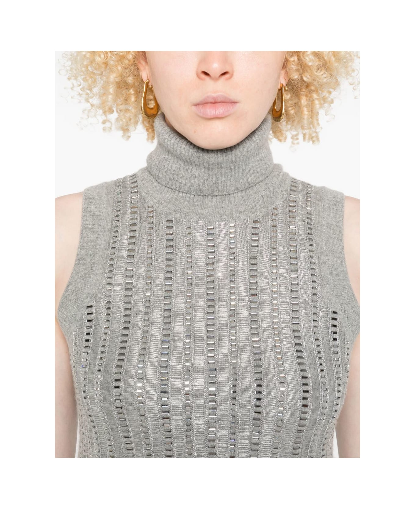 Ermanno Scervino Wool Blend Tank Top - Grey