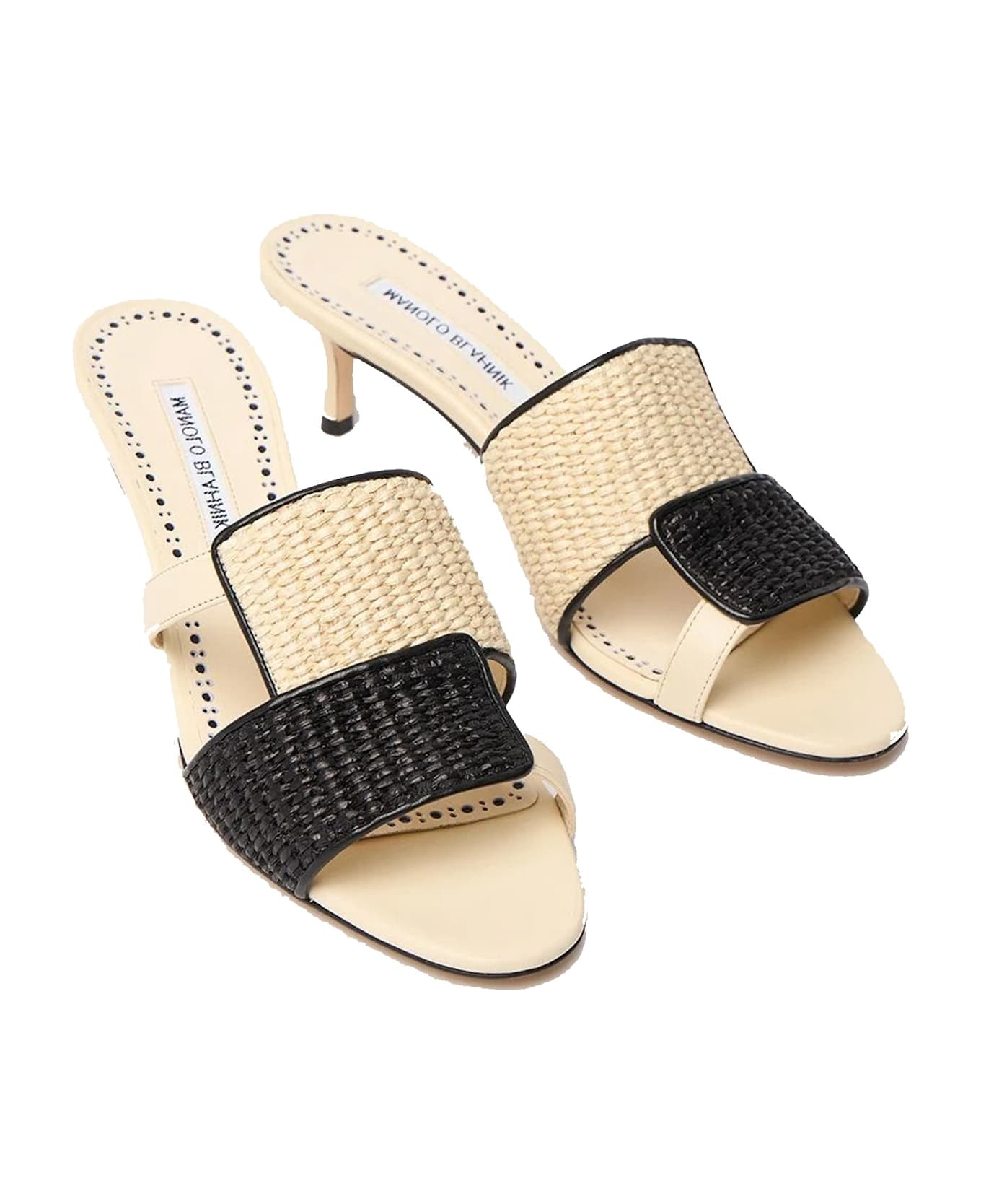 Manolo Blahnik Fabiolamu 50 Sandals - Beige