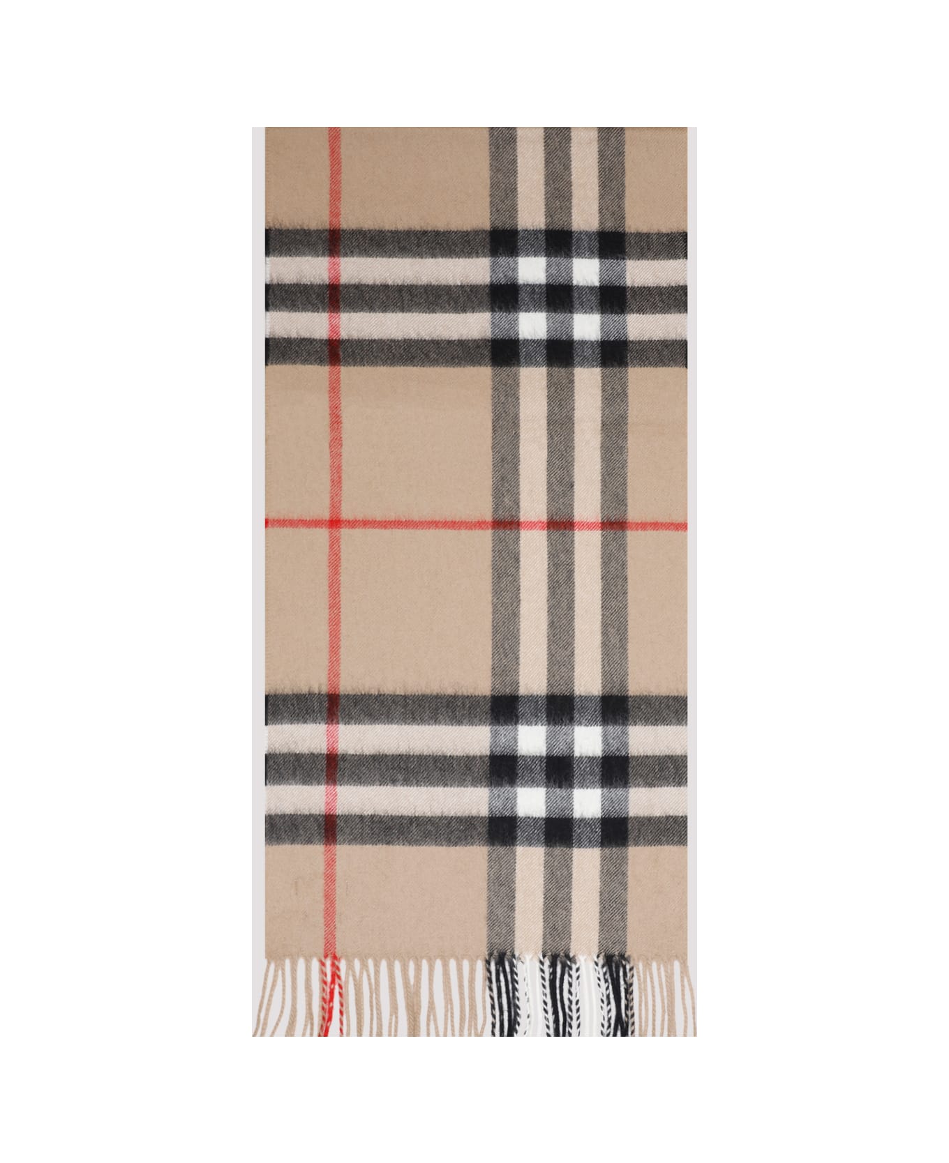 Burberry Cashmere Check Scarf - Archive Beige