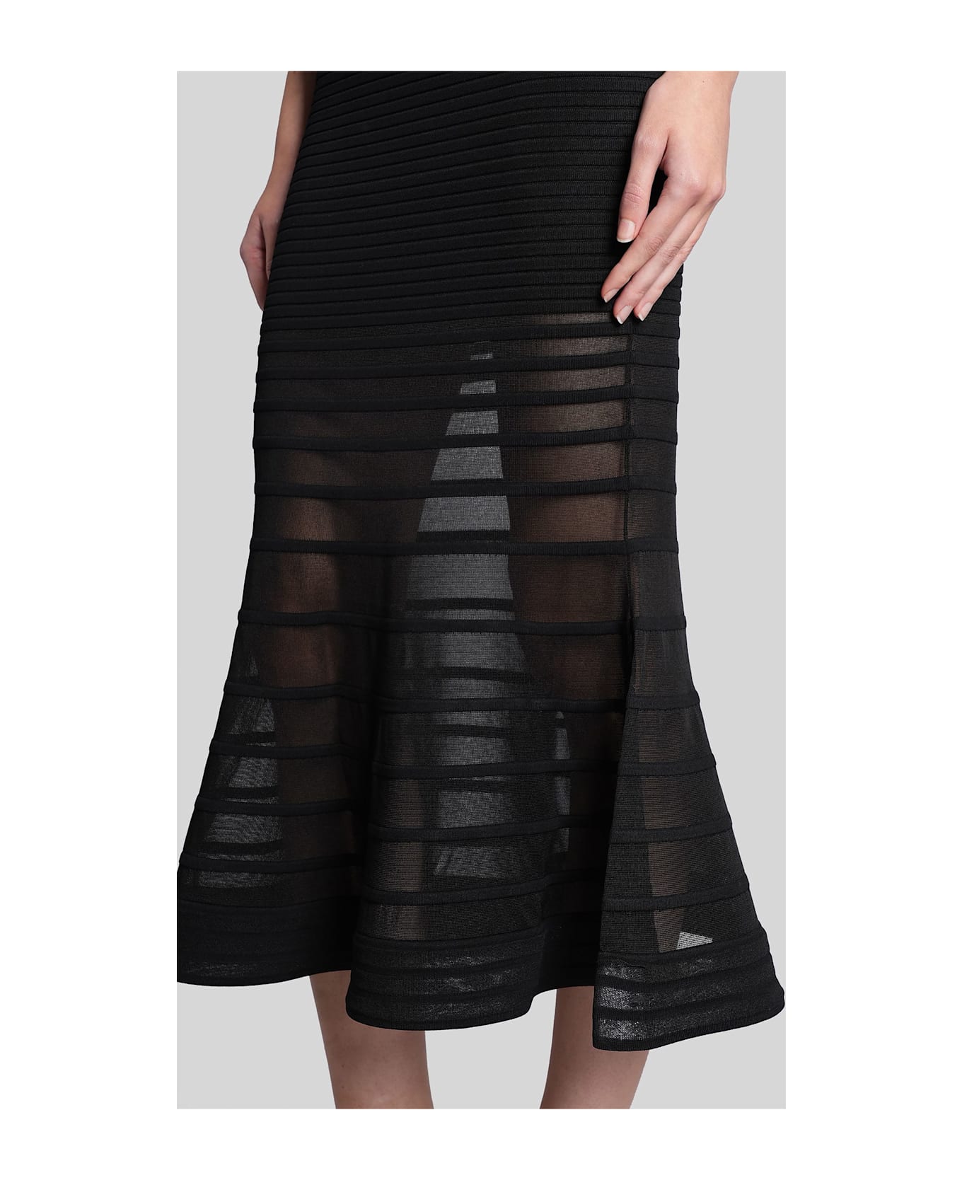 Simkhai Vallarie Long Dress In Black Rayon - Black