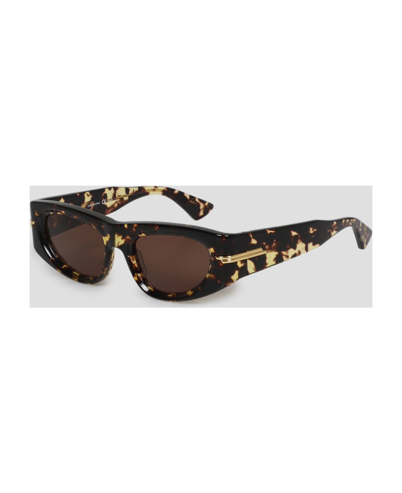 Bottega Veneta Eyewear Mitre Sunglasses - Brown サングラス