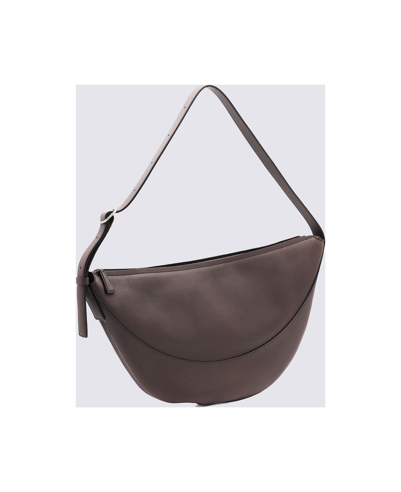 The Row Dark Brown Jouve Shoulder Bag - BRUNETTE ANS