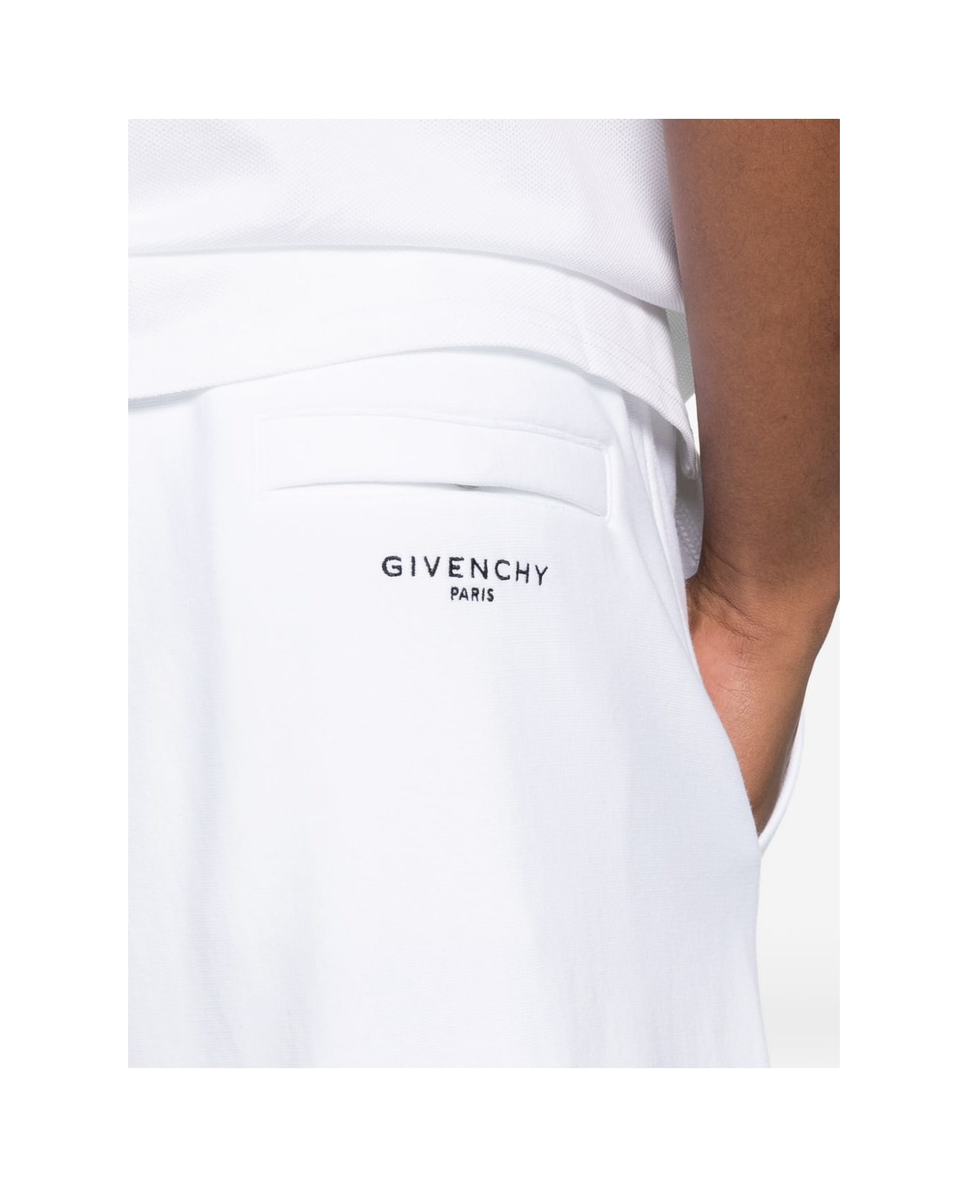 Givenchy Logo Cotton Shorts - White