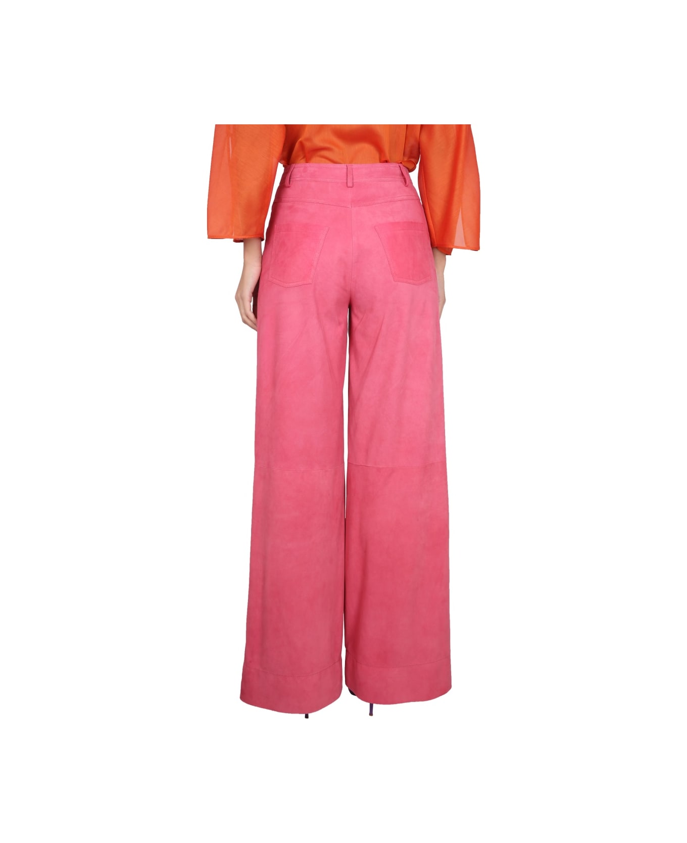 Alberta Ferretti Wide Pants - FUCHSIA
