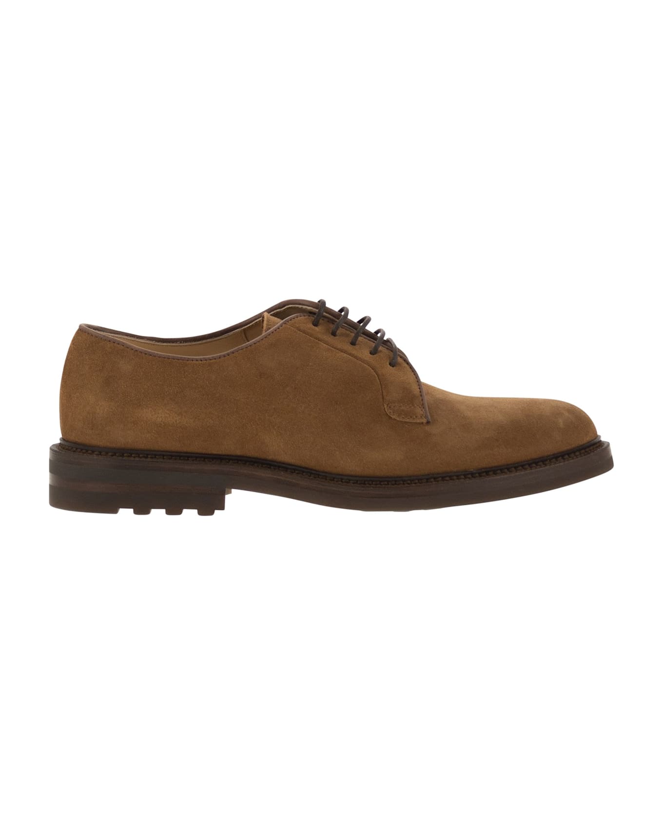 Brunello Cucinelli Suede Derby - Hazelnut レースアップシューズ