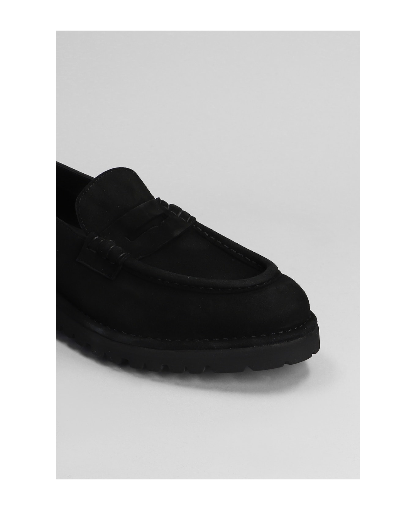 Giorgio Armani Loafers In Black Suede - black ローファー＆デッキシューズ