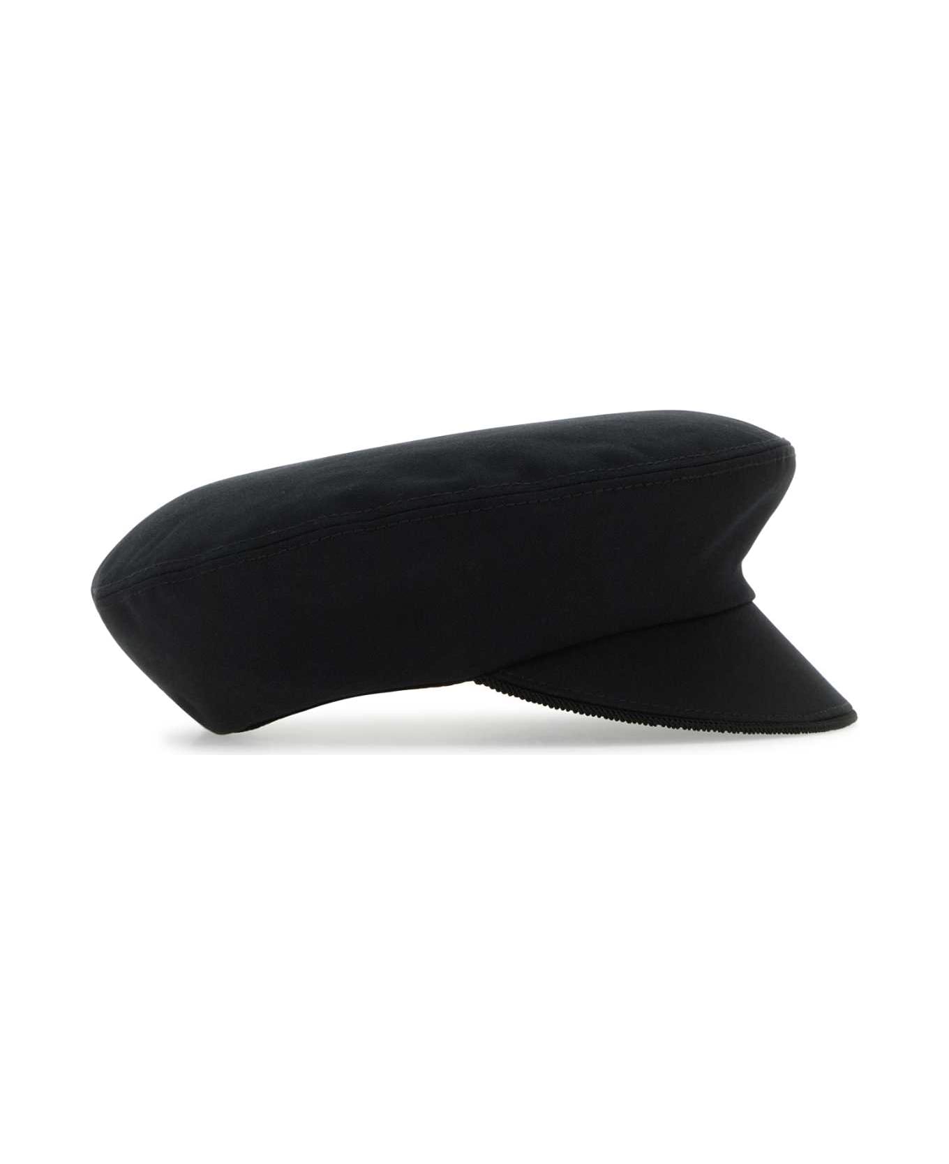Helen Kaminski Black Cotton Dali Hat - BLACK ヘアアクセサリー