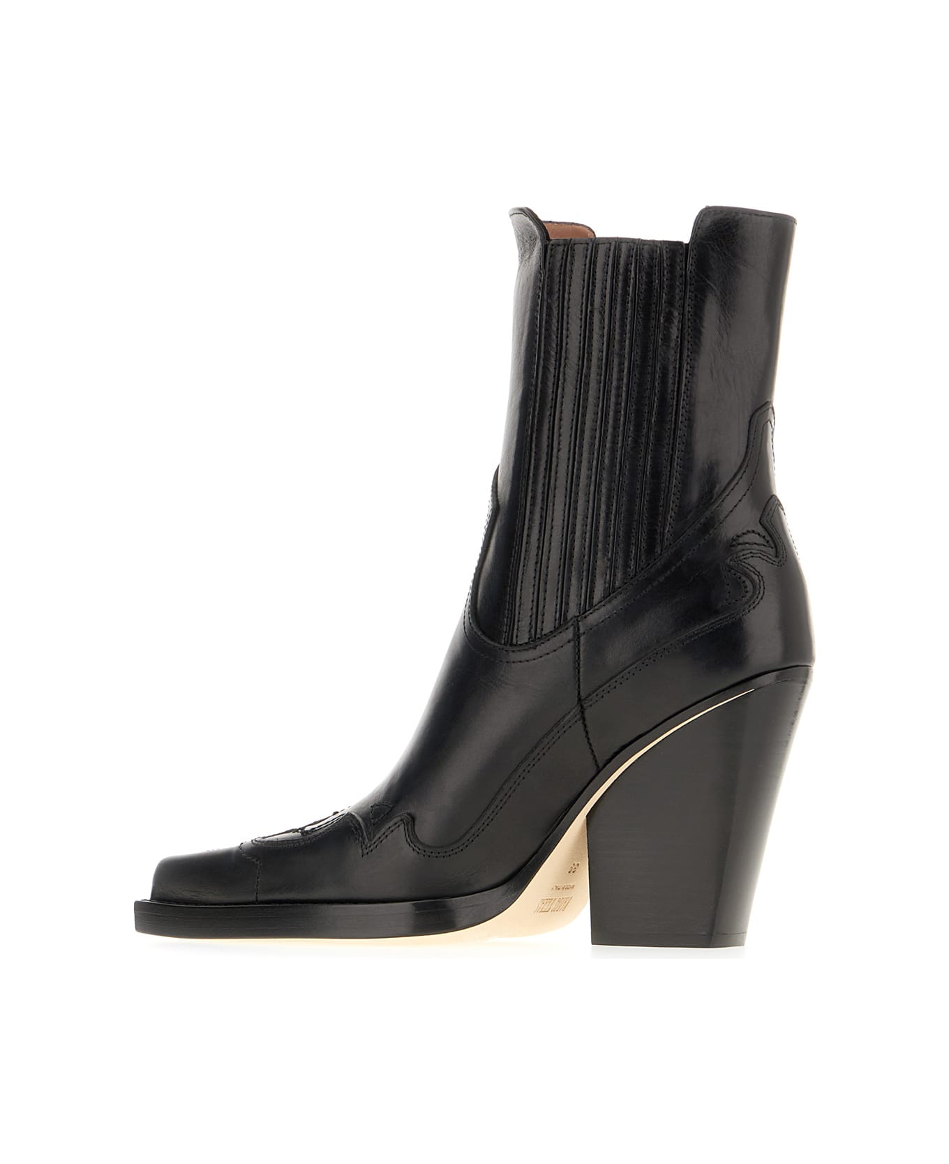 Paris Texas Black Leather Dallas Boots - BLACK
