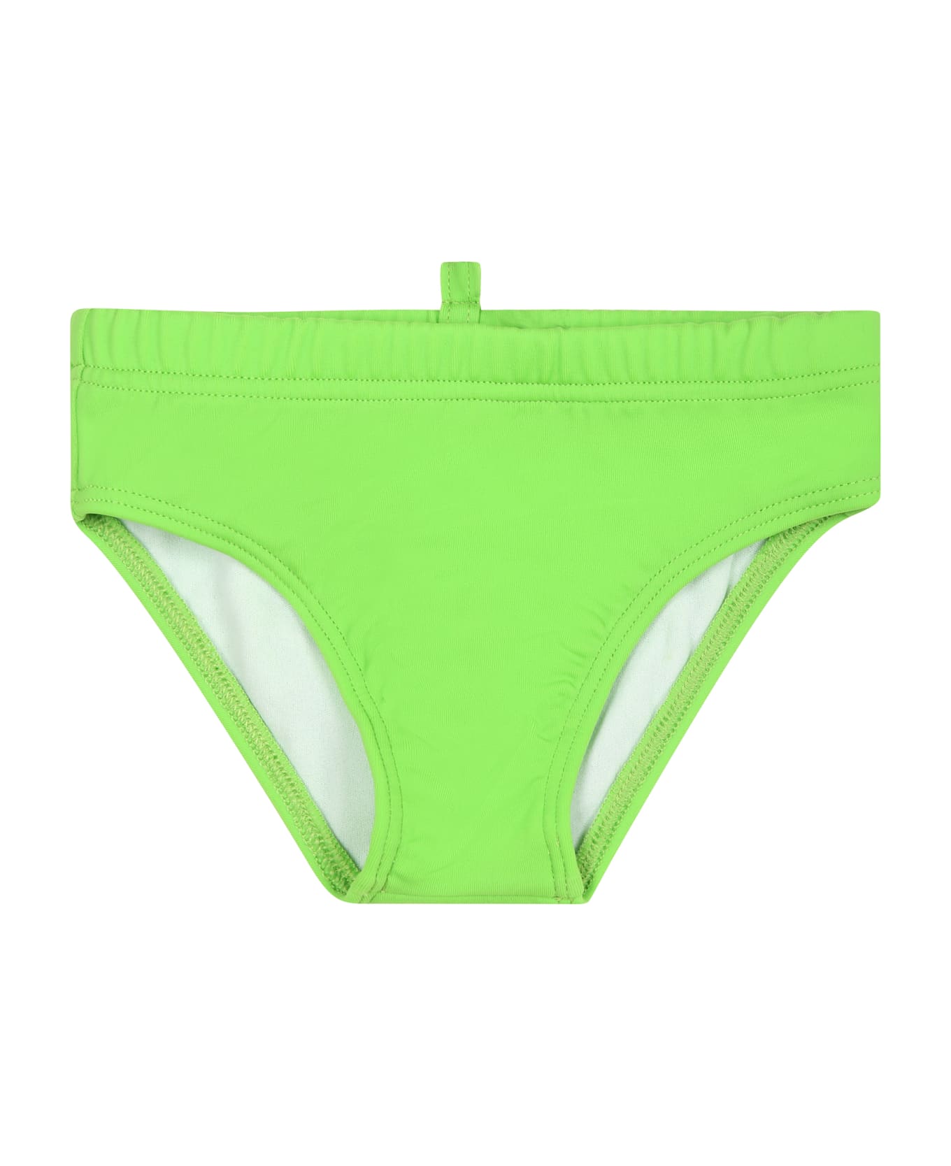 Dsquared2 Green Swim Briefs For Baby Boy With Logo - Green