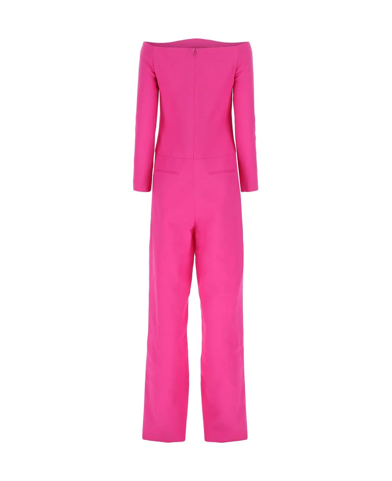 Valentino Pink Pp Wool Blend Jumpsuit - Fuchsia ジャンプスーツ