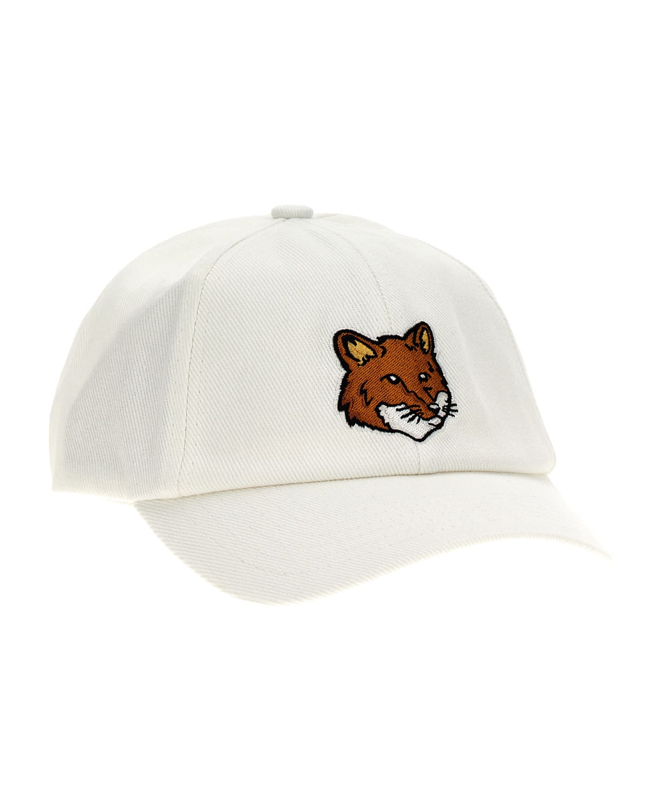 Maison Kitsuné 'large Fox Head' Cap - White