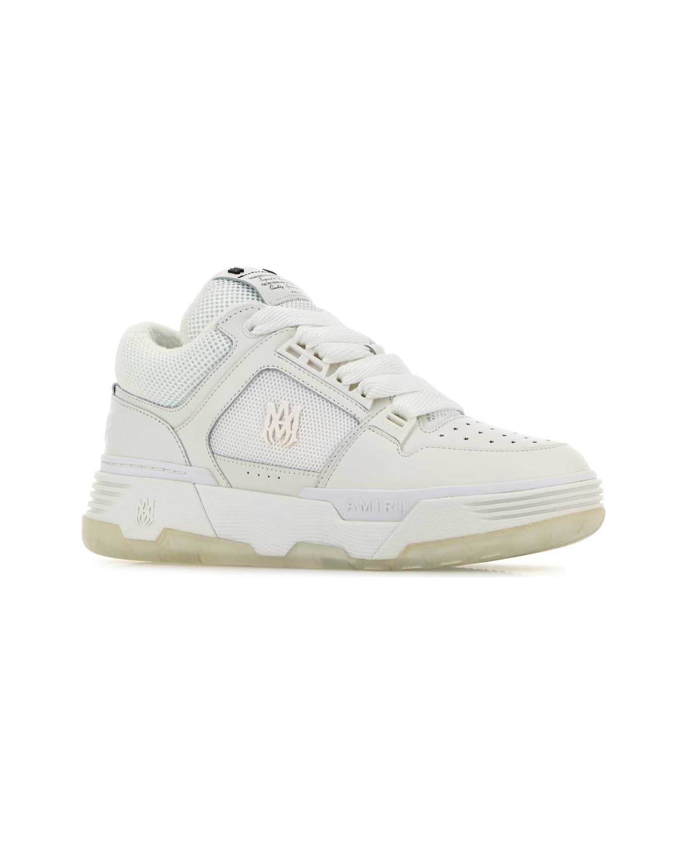 AMIRI White Leather And Fabric Ma-1 Sneakers - WHITE
