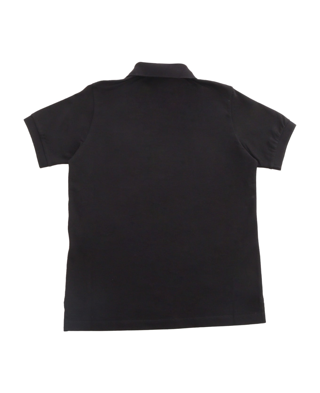 Stone Island Junior Black Polo T-shirt - BLACK