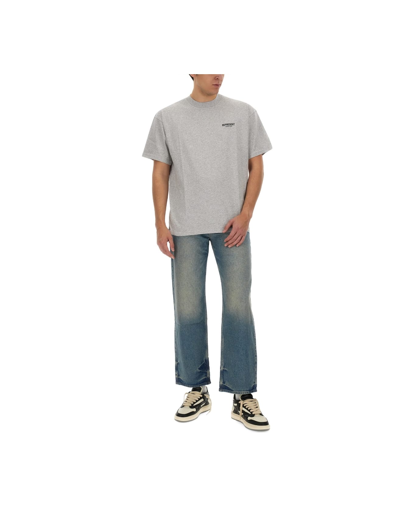 REPRESENT T-shirt With Logo - GREY