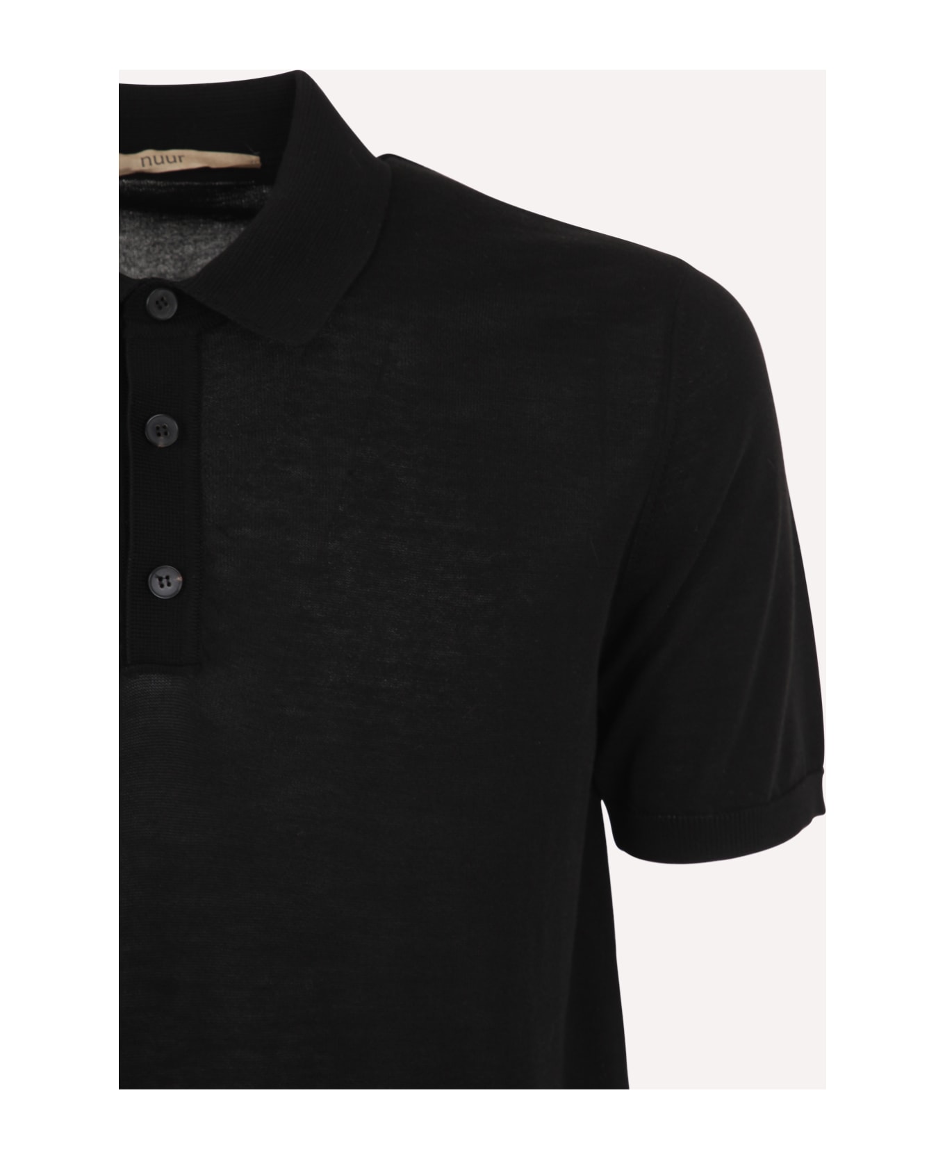 Nuur Short Sleeve Polo - Black ポロシャツ