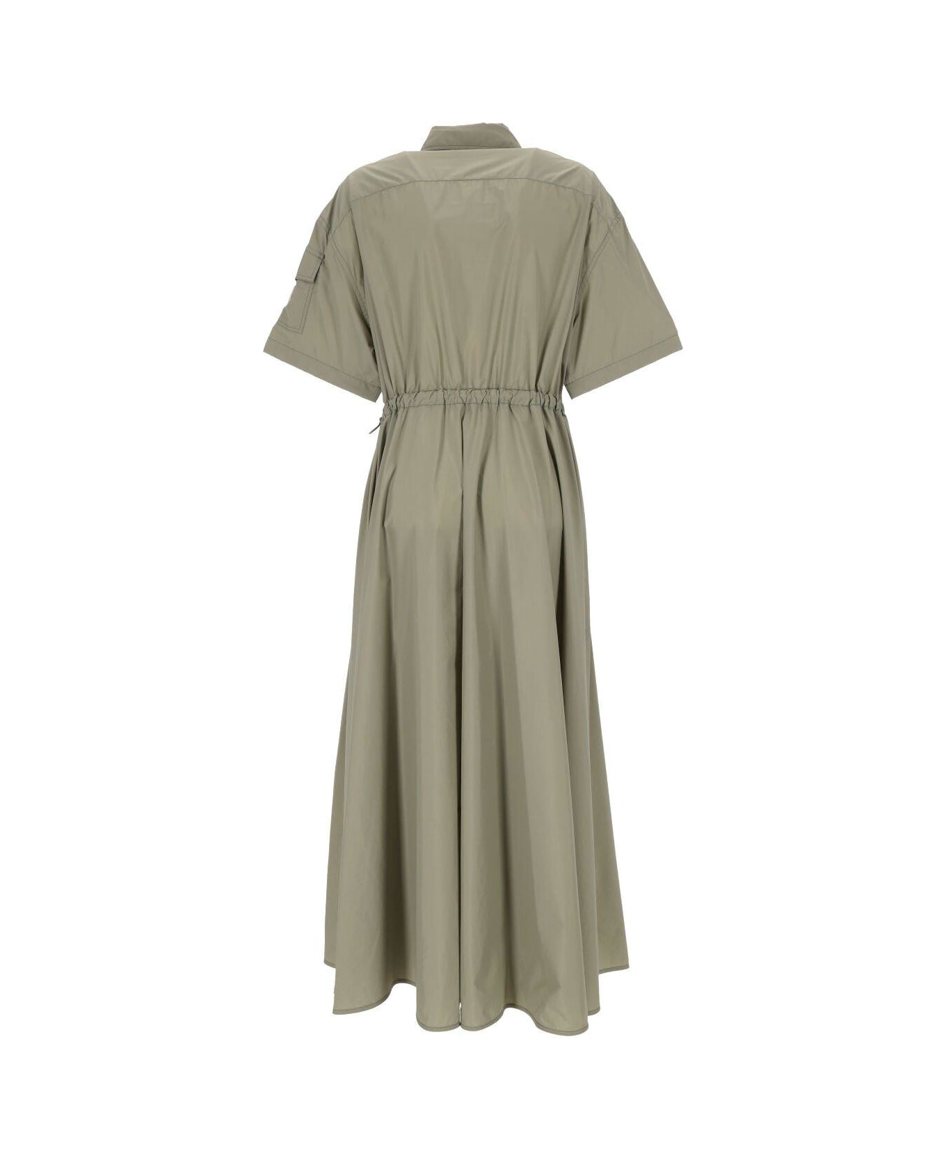 Moncler Button Detailed Short-sleeved Dress - GREY